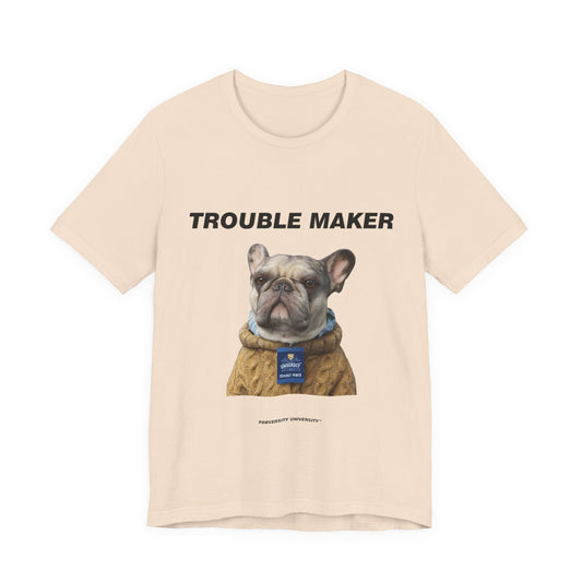 Personalized Pet T-shirt - Heritage Royal Academy TROUBLE MAKER| Upload Your Pet Photo & Name
