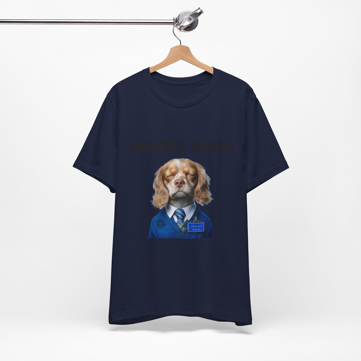 Personalized Pet T-shirt - Prestige Royal Academy TROUBLE MAKER| Upload Your Pet Photo & Name
