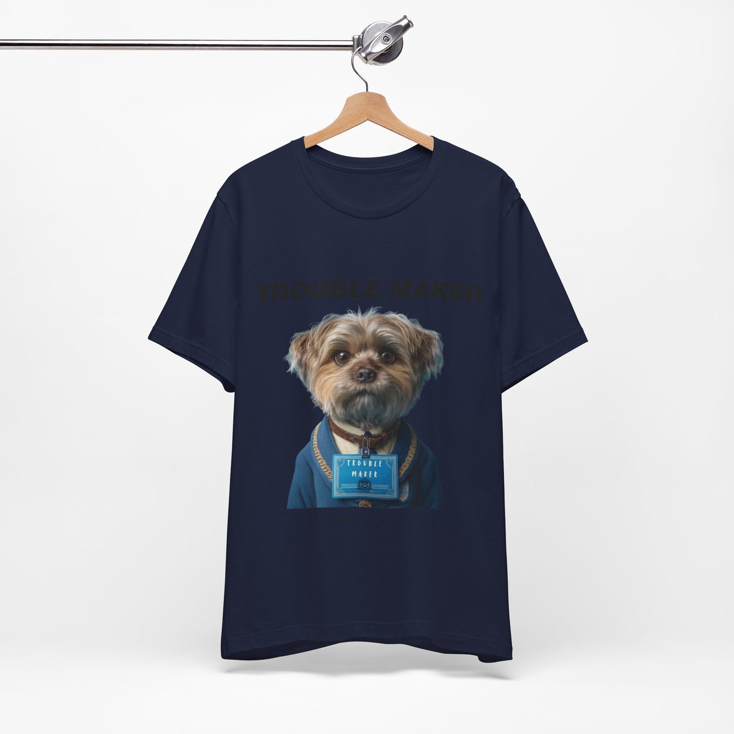 Personalized Pet T-shirt - Heritage Royal Academy TROUBLE MAKER| Upload Your Pet Photo & Name