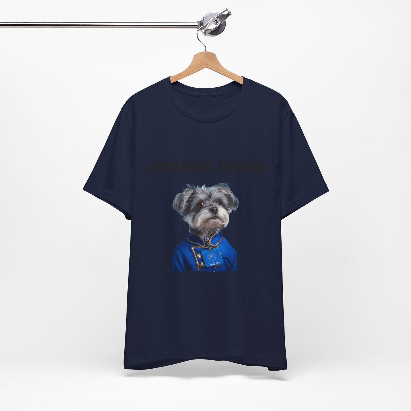 Personalized Pet T-shirt - Prestige Royal Academy TROUBLE MAKER| Upload Your Pet Photo & Name