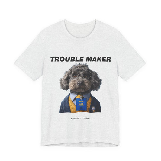 Personalized Pet T-shirt - Heritage Royal Academy TROUBLE MAKER| Upload Your Pet Photo & Name