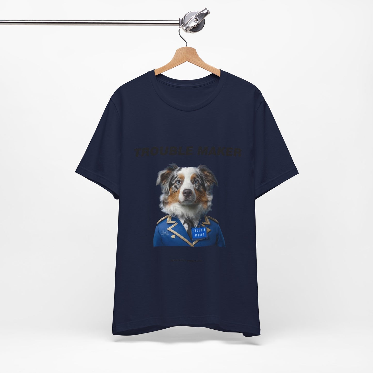 Personalized Pet T-shirt - Prestige Royal Academy TROUBLE MAKER| Upload Your Pet Photo & Name