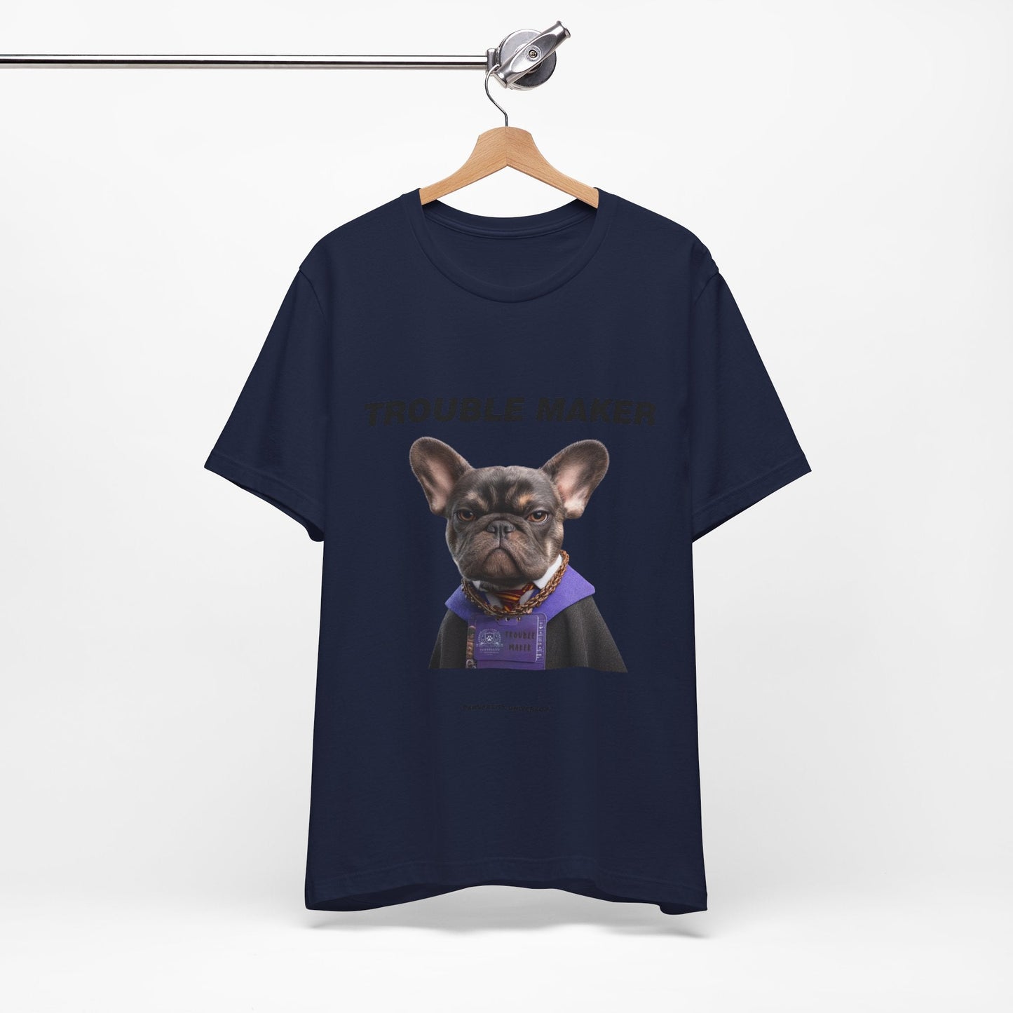 Personalized Pet T-shirt - Barkchelors Degree Collection TROUBLE MAKER| Upload Your Pet Photo & Name