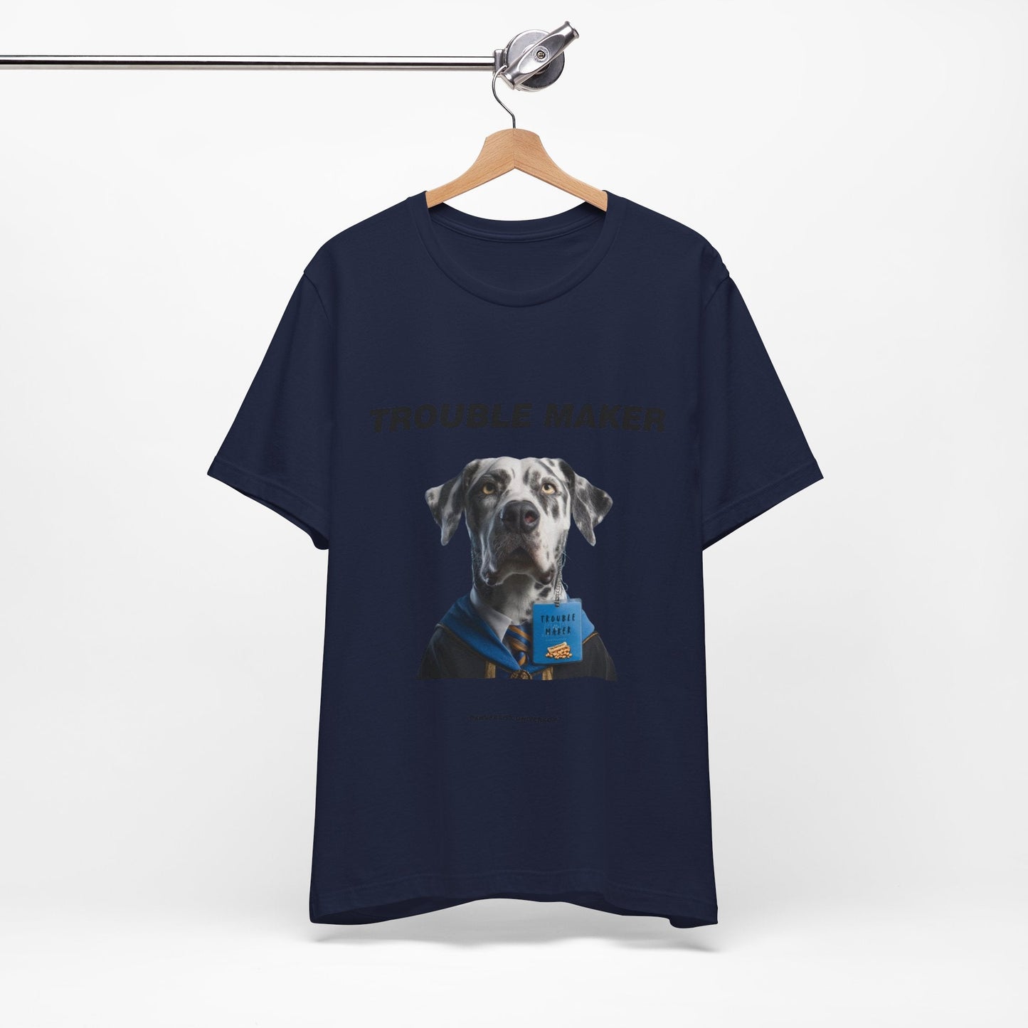 Personalized Pet T-shirt - Barkchelors Degree Collection TROUBLE MAKER| Upload Your Pet Photo & Name