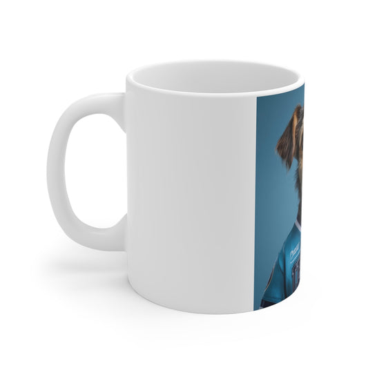 Team Jersey Department Ceramic CoffeeA Personalized Pet Mug 11oz - Team Jersey Department | Upload Your Pet Photo & Name