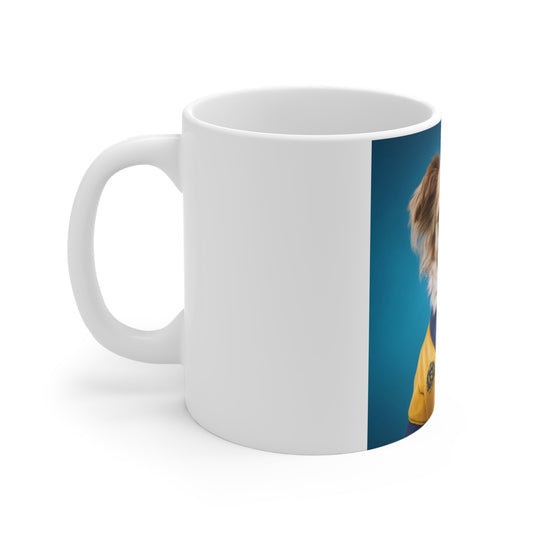 Personalized Pet Mug 11oz - Team Jersey Department | Upload Your Pet Photo & Name