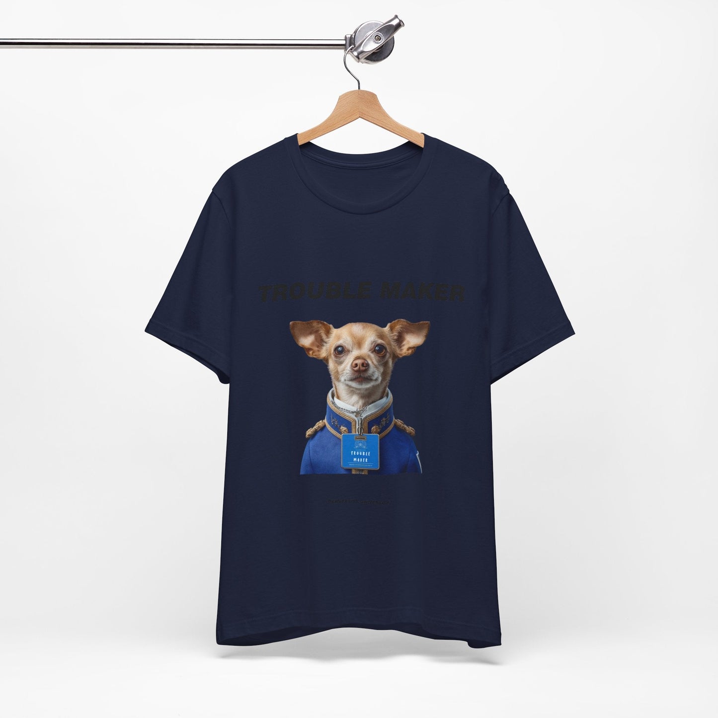 Personalized Pet T-shirt - Prestige Royal Academy TROUBLE MAKER| Upload Your Pet Photo & Name