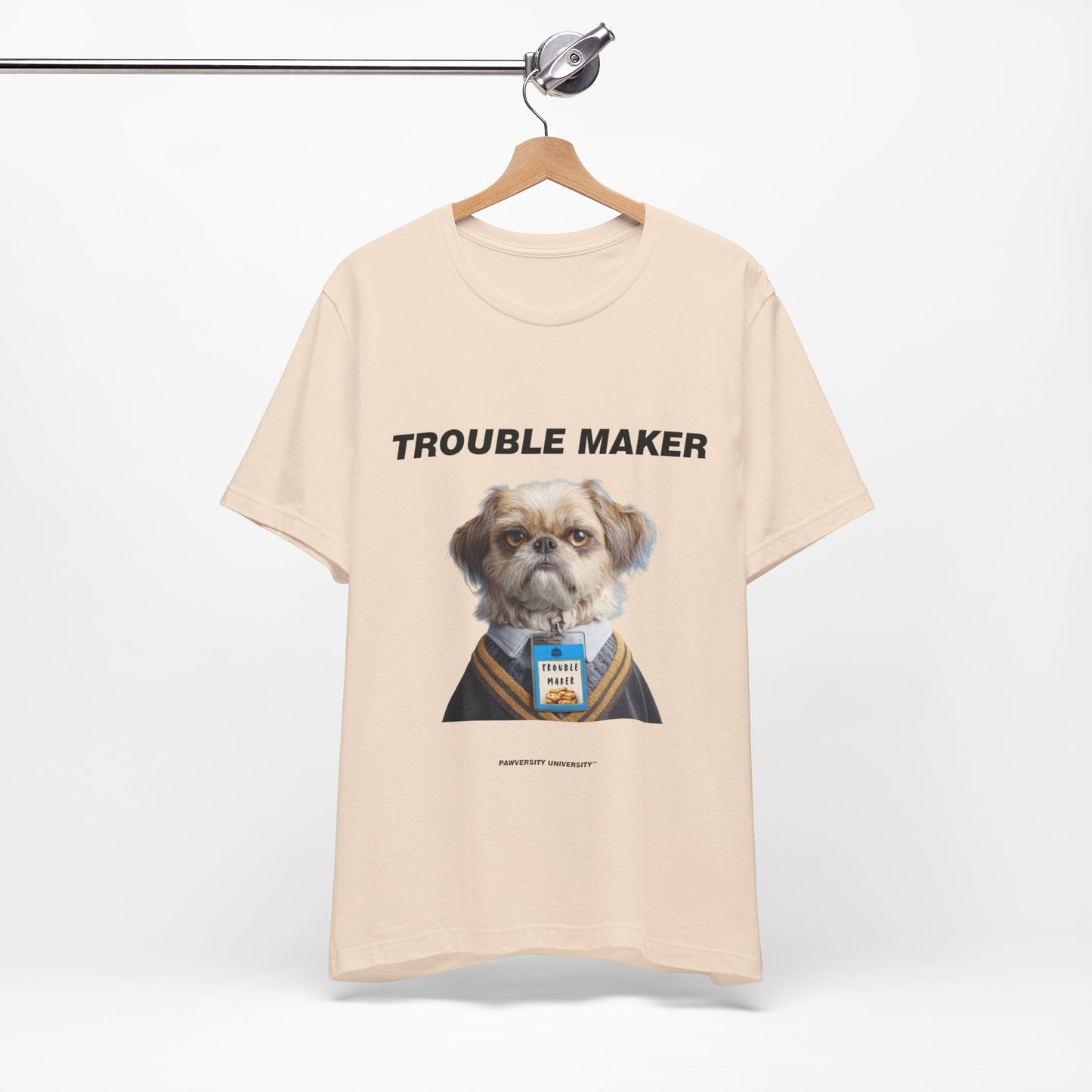 Personalized Pet T-shirt - Heritage Royal Academy TROUBLE MAKER| Upload Your Pet Photo & Name