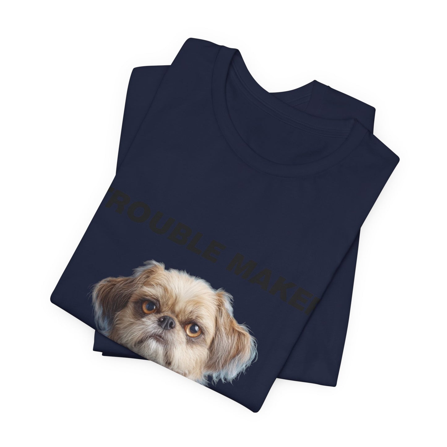 Personalized Pet T-shirt - Heritage Royal Academy TROUBLE MAKER| Upload Your Pet Photo & Name