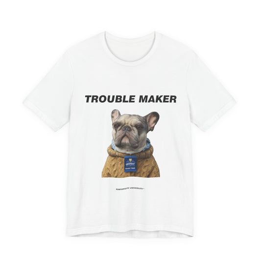 Personalized Pet T-shirt - Heritage Royal Academy TROUBLE MAKER| Upload Your Pet Photo & Name