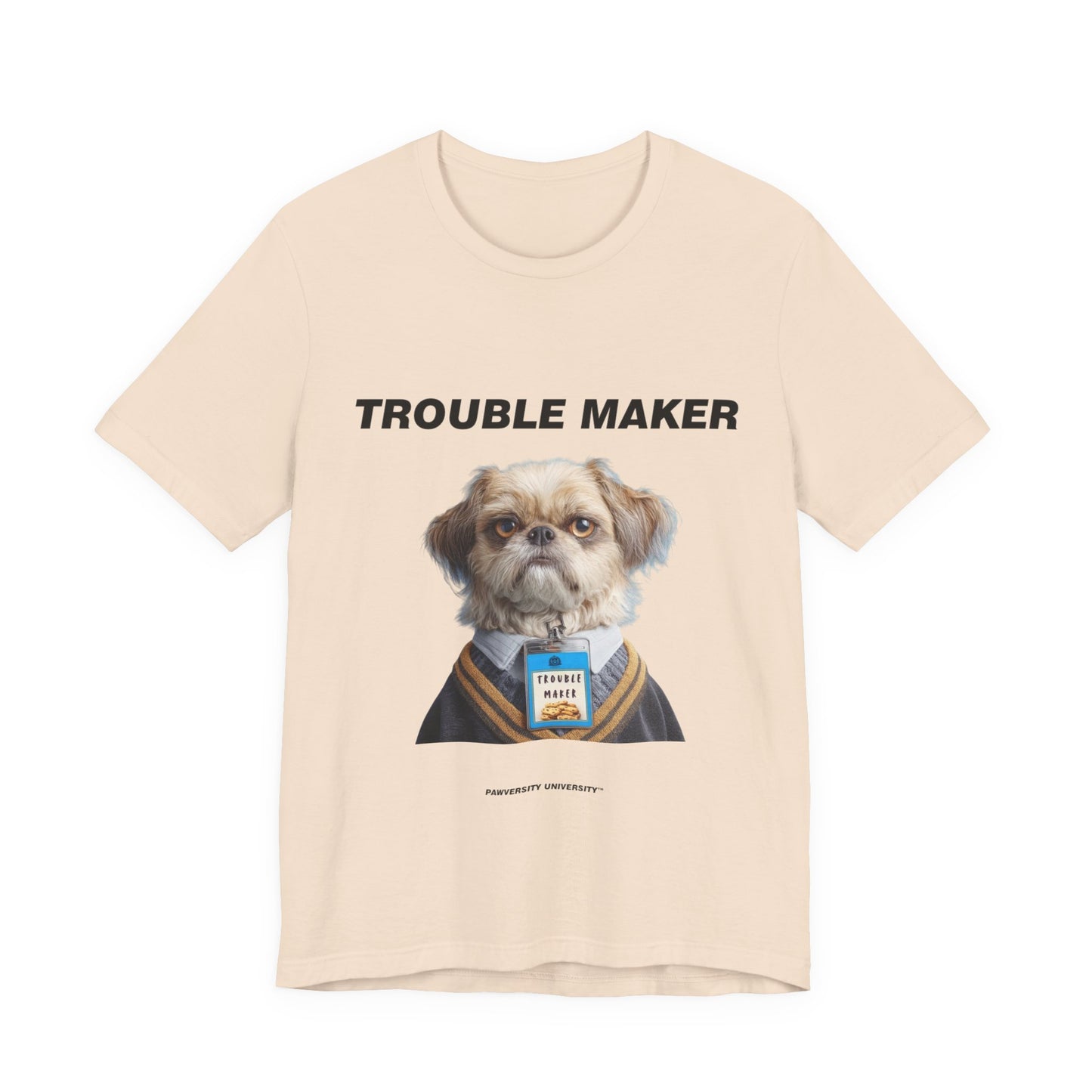 Personalized Pet T-shirt - Heritage Royal Academy TROUBLE MAKER| Upload Your Pet Photo & Name