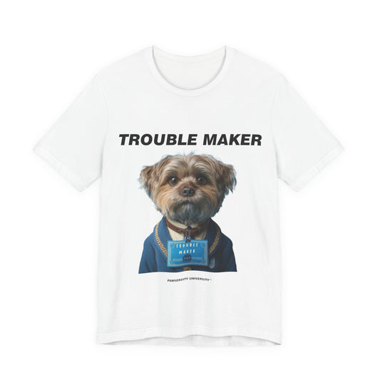 Personalized Pet T-shirt - Heritage Royal Academy TROUBLE MAKER| Upload Your Pet Photo & Name