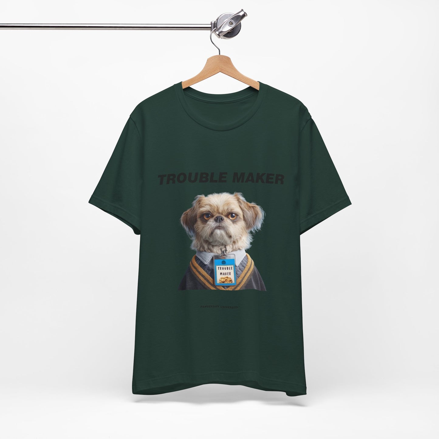 Personalized Pet T-shirt - Heritage Royal Academy TROUBLE MAKER| Upload Your Pet Photo & Name