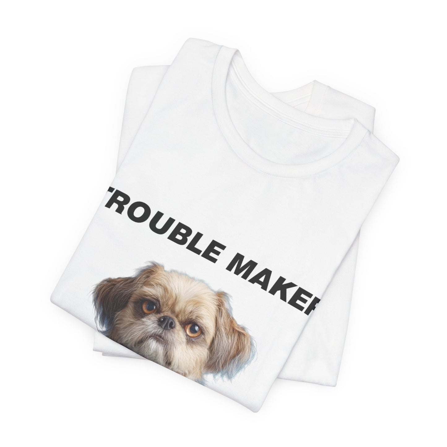 Personalized Pet T-shirt - Heritage Royal Academy TROUBLE MAKER| Upload Your Pet Photo & Name