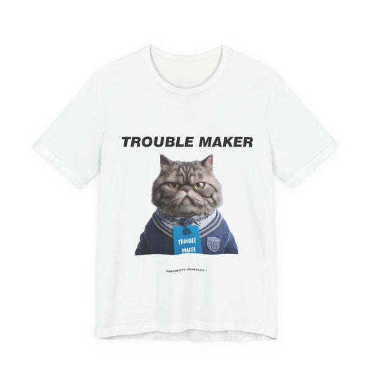 Personalized Pet T-shirt - Heritage Royal Academy TROUBLE MAKER| Upload Your Pet Photo & Name
