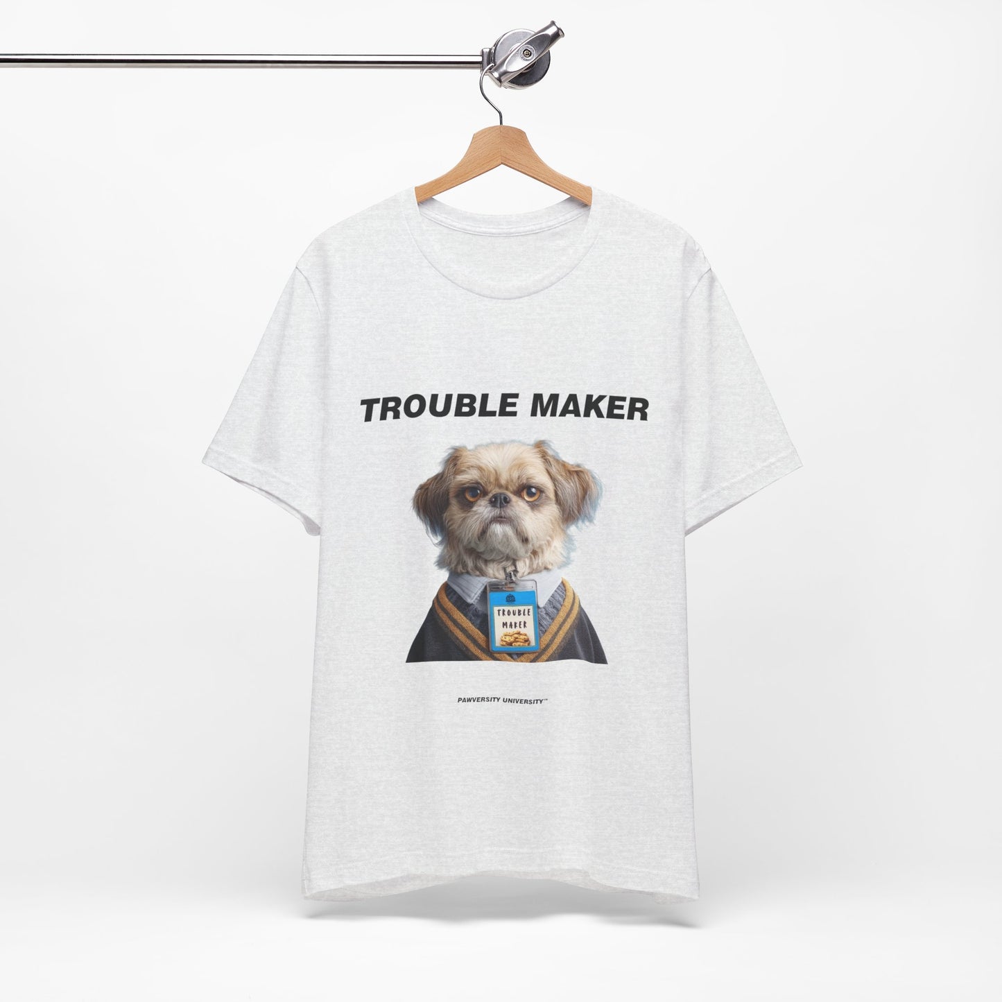 Personalized Pet T-shirt - Heritage Royal Academy TROUBLE MAKER| Upload Your Pet Photo & Name