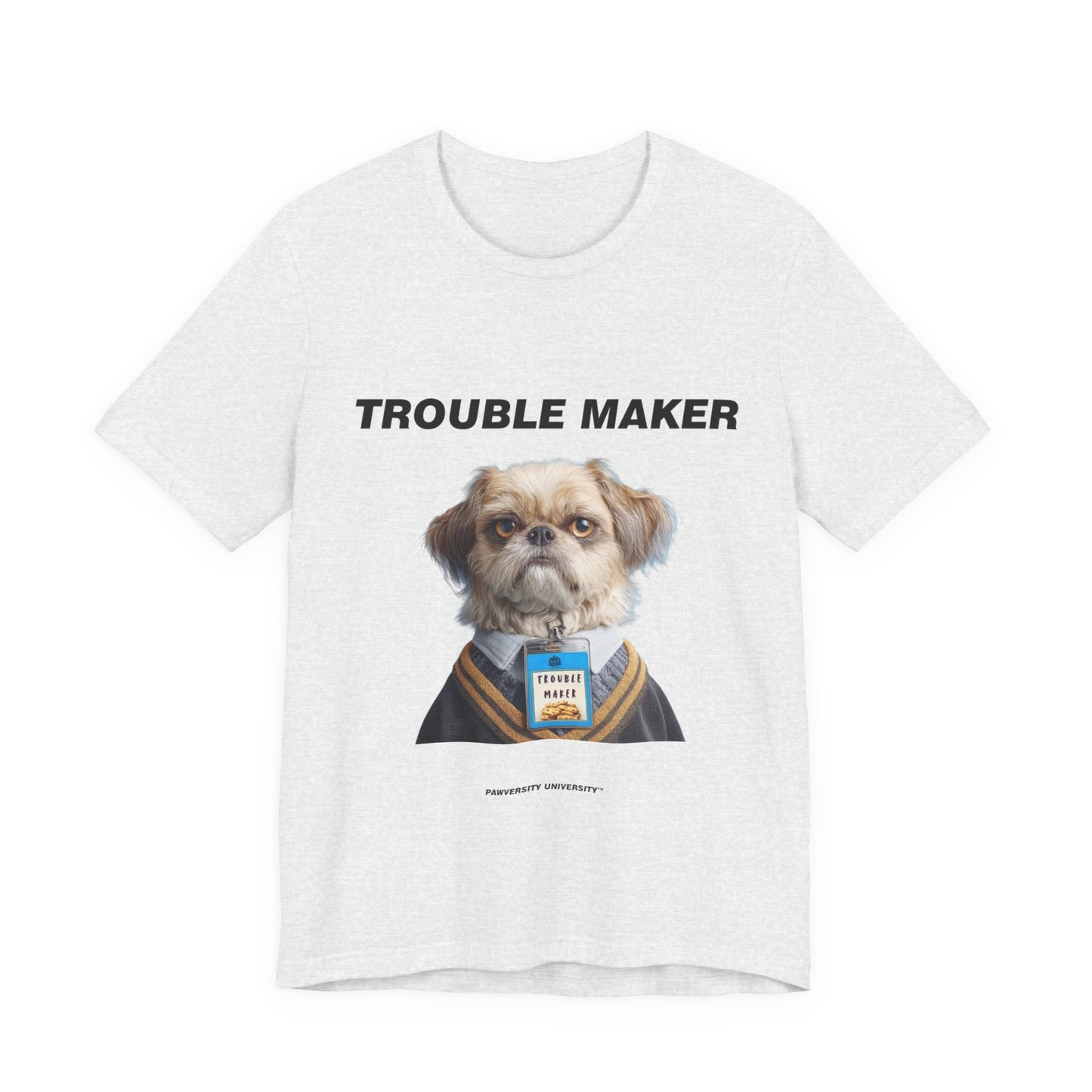 Personalized Pet T-shirt - Heritage Royal Academy TROUBLE MAKER| Upload Your Pet Photo & Name