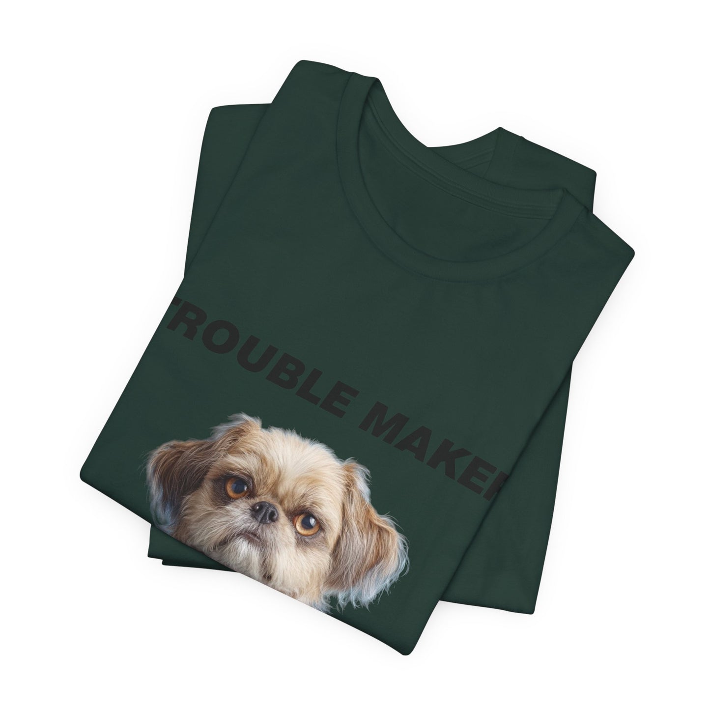 Personalized Pet T-shirt - Heritage Royal Academy TROUBLE MAKER| Upload Your Pet Photo & Name