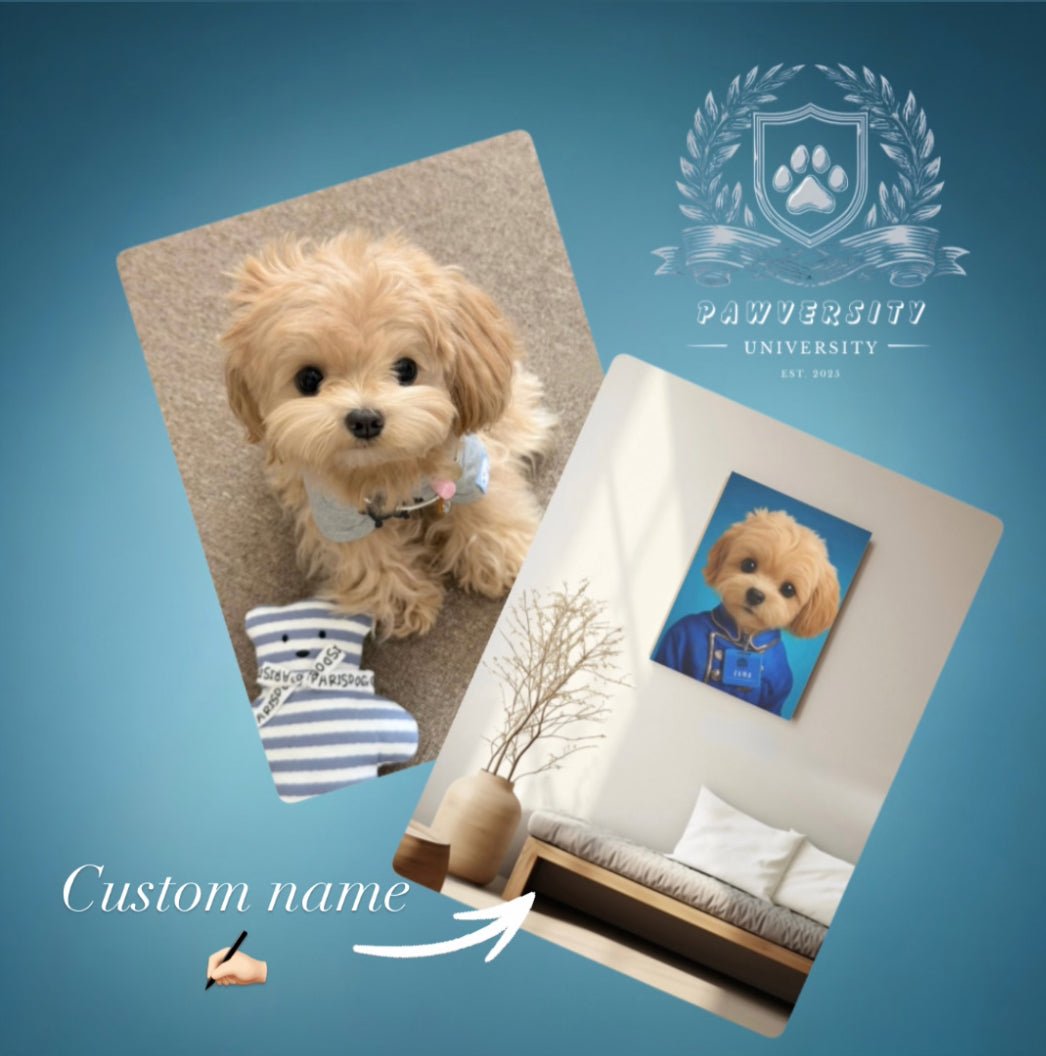 Personalized Canvas Wall Art - Team Jersey Department | Upload Your Pet Photo & Name
