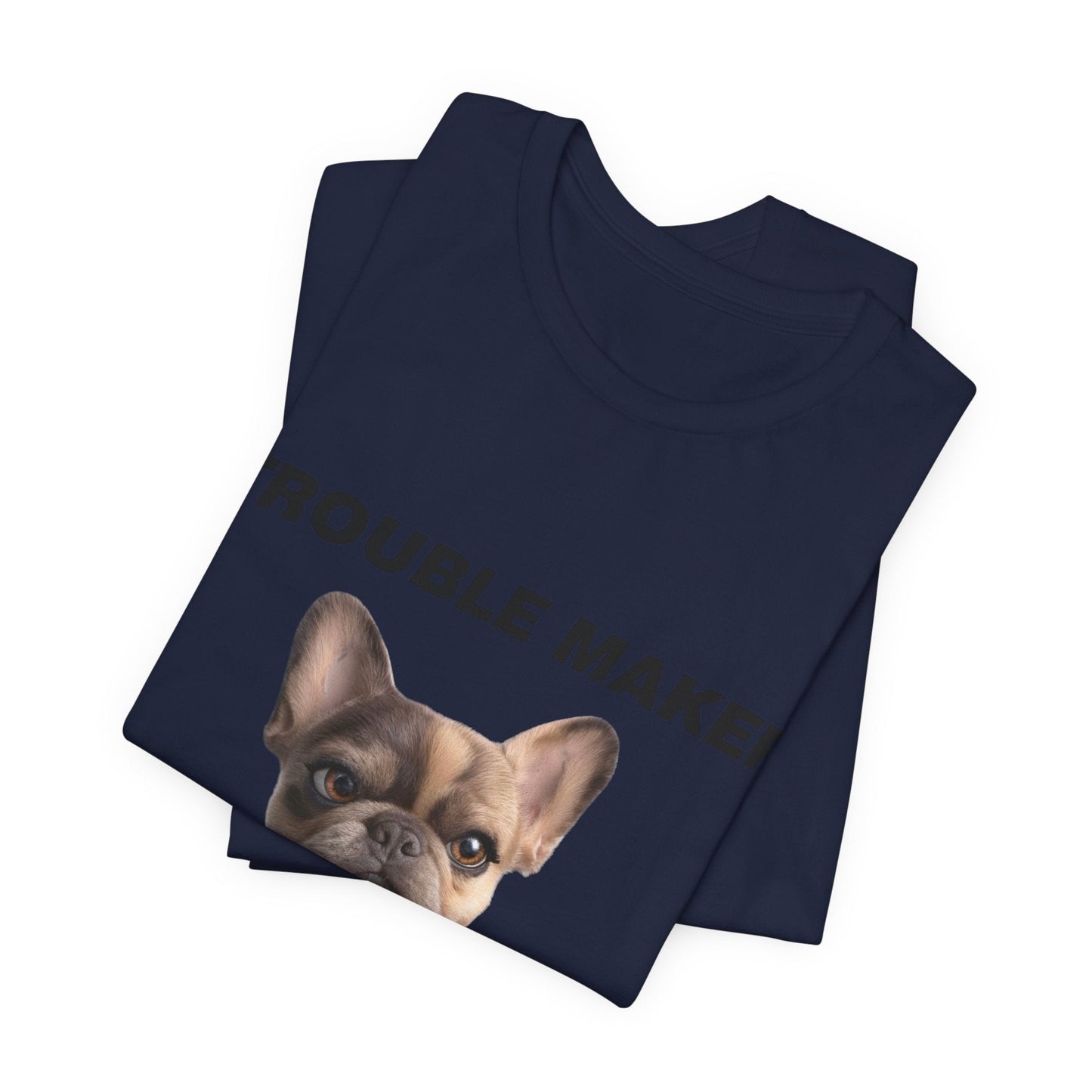 Personalized Pet T-shirt - Barkchelors Degree Collection TROUBLE MAKER| Upload Your Pet Photo & Name