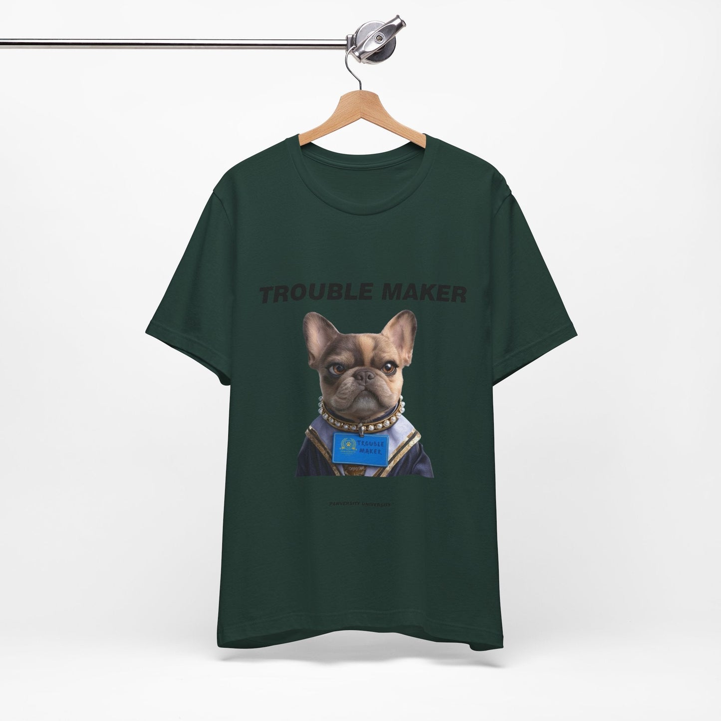 Personalized Pet T-shirt - Barkchelors Degree Collection TROUBLE MAKER| Upload Your Pet Photo & Name
