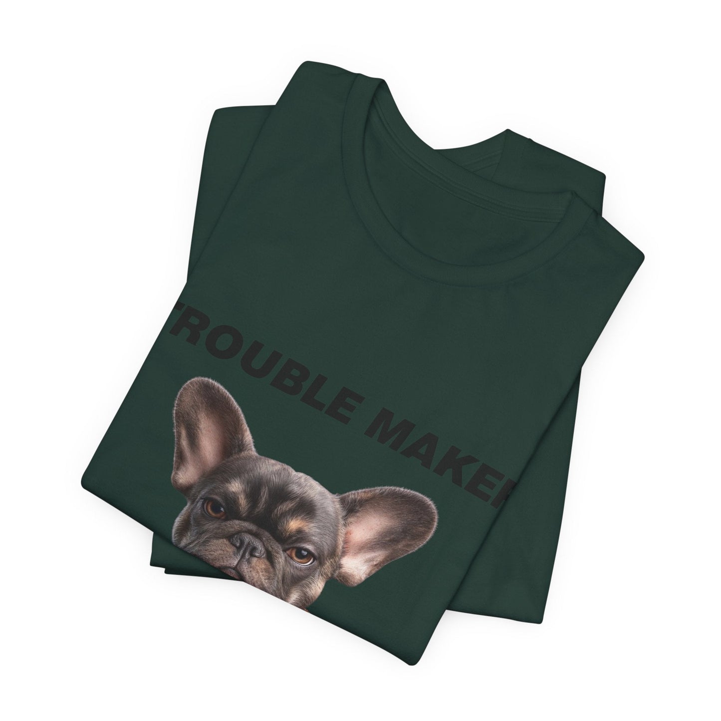 Personalized Pet T-shirt - Barkchelors Degree Collection TROUBLE MAKER| Upload Your Pet Photo & Name
