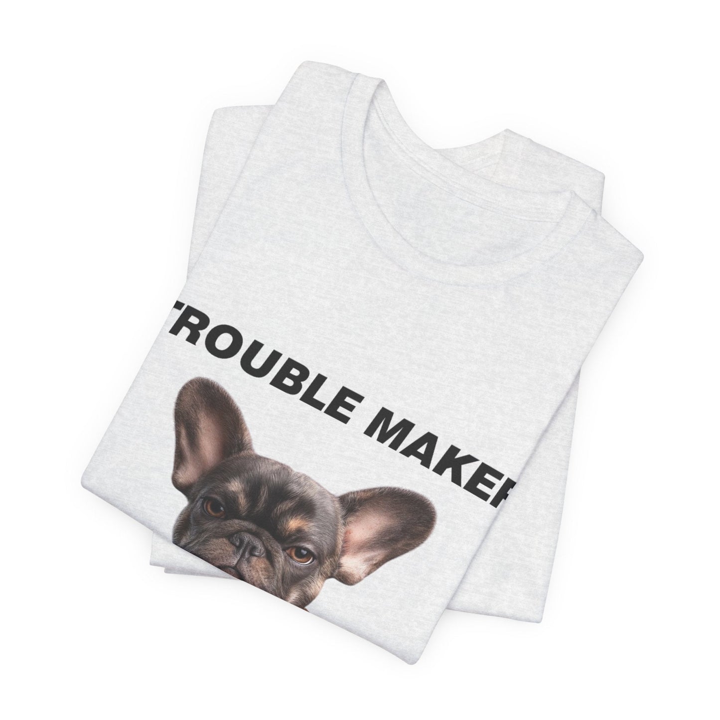 Personalized Pet T-shirt - Barkchelors Degree Collection TROUBLE MAKER| Upload Your Pet Photo & Name