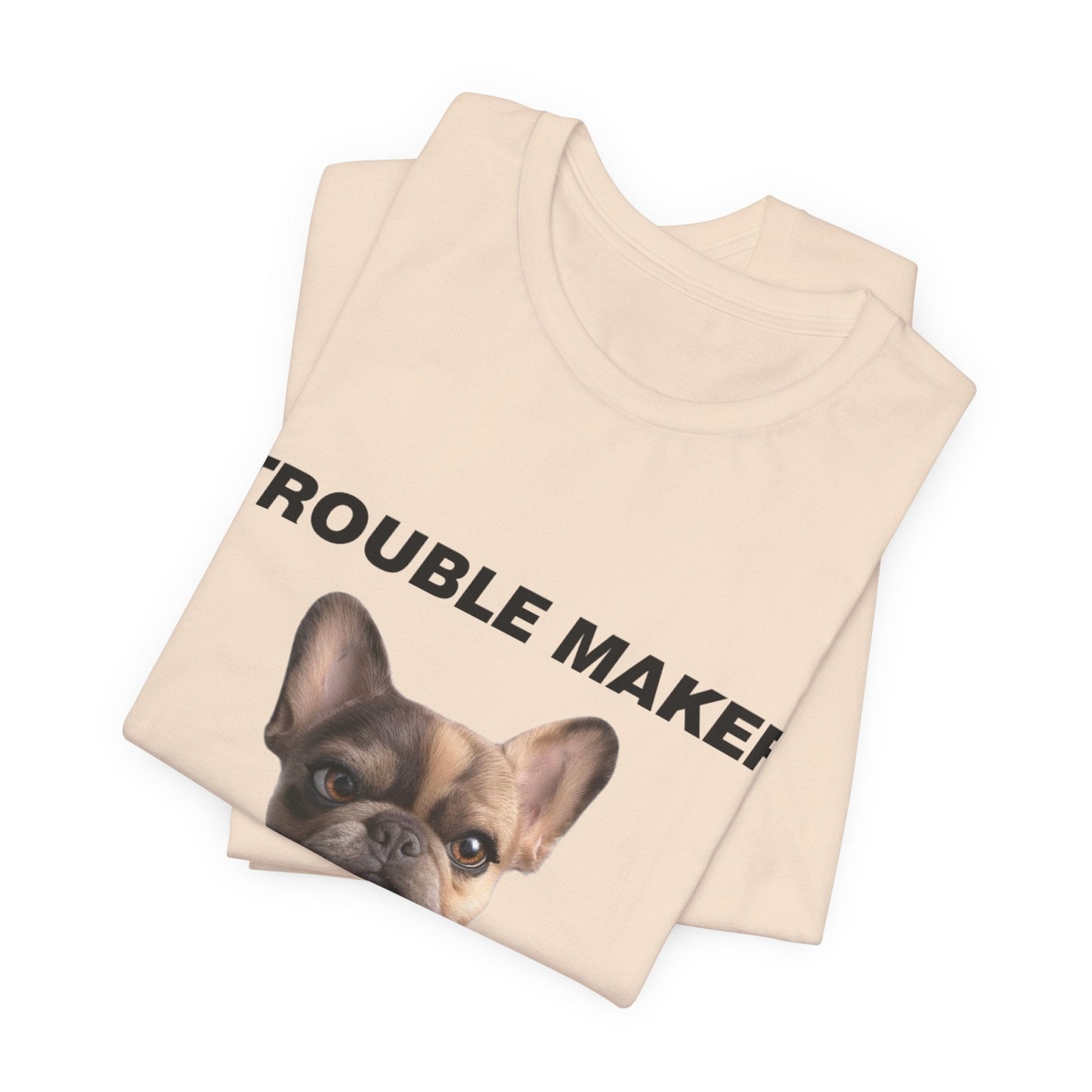Personalized Pet T-shirt - Barkchelors Degree Collection TROUBLE MAKER| Upload Your Pet Photo & Name