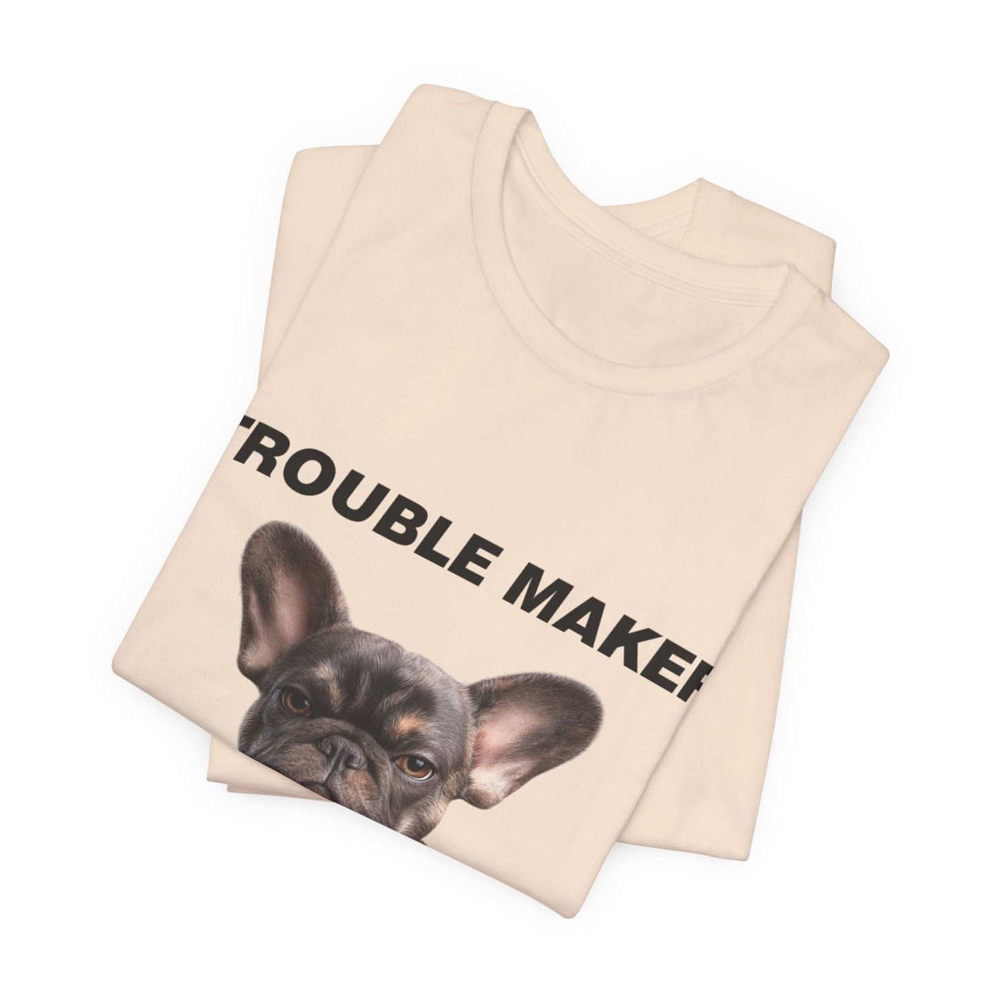 Personalized Pet T-shirt - Barkchelors Degree Collection TROUBLE MAKER| Upload Your Pet Photo & Name