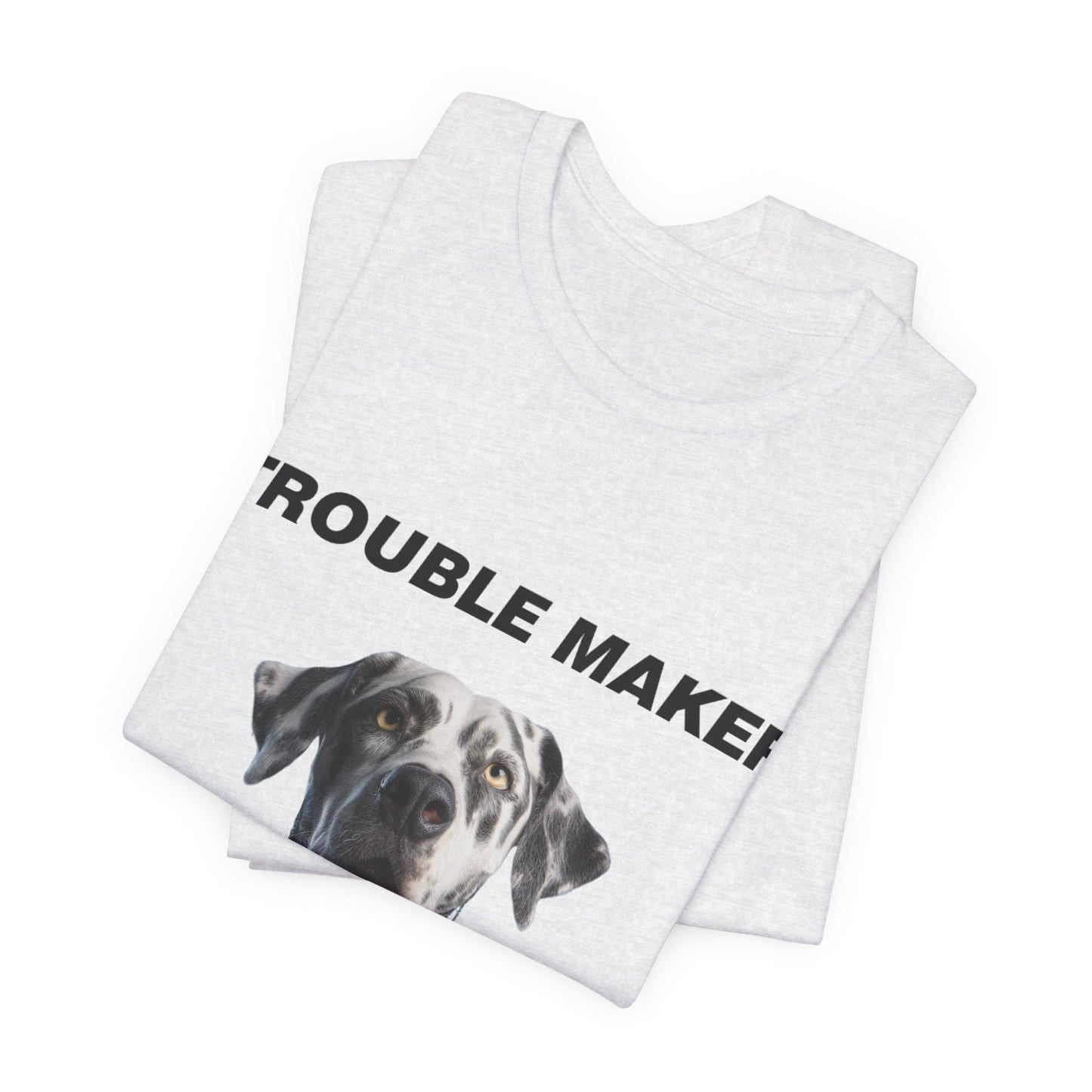 Personalized Pet T-shirt - Barkchelors Degree Collection TROUBLE MAKER| Upload Your Pet Photo & Name