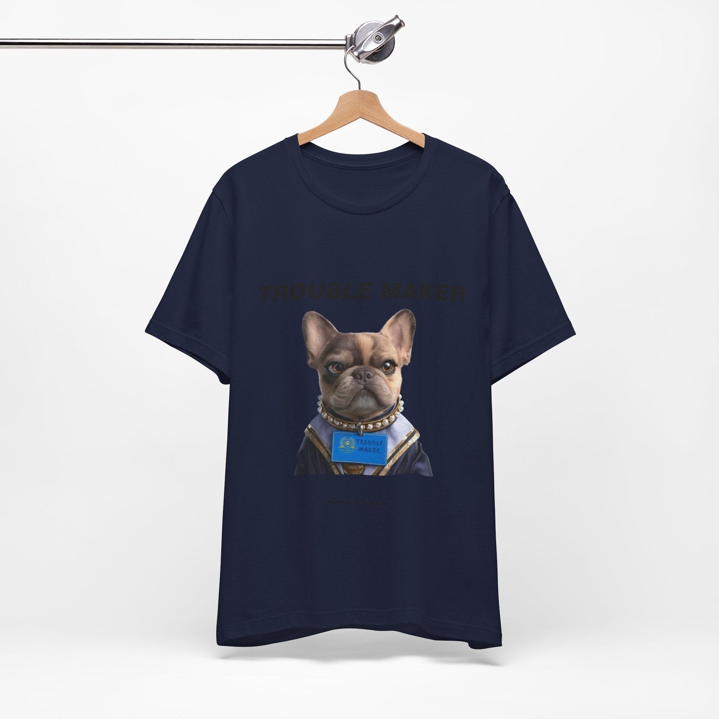 Personalized Pet T-shirt - Barkchelors Degree Collection TROUBLE MAKER| Upload Your Pet Photo & Name