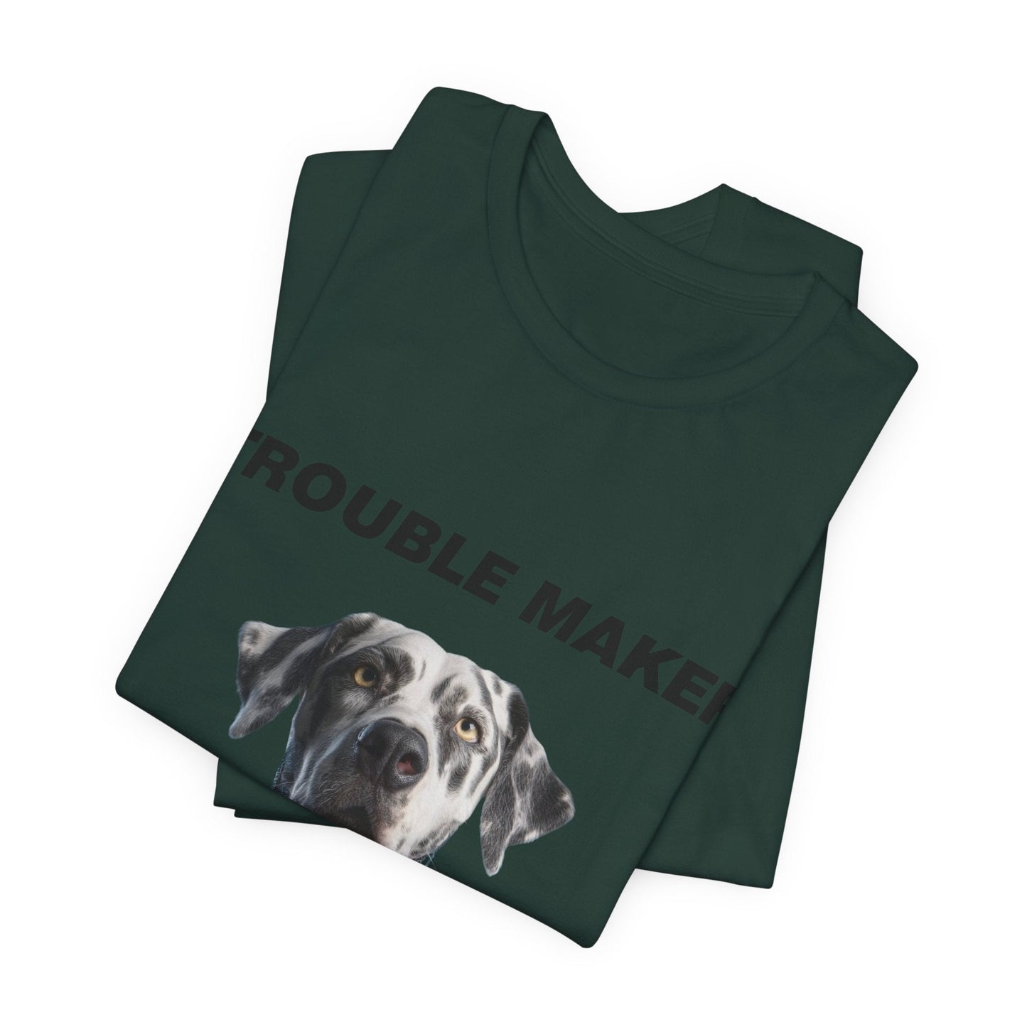 Personalized Pet T-shirt - Barkchelors Degree Collection TROUBLE MAKER| Upload Your Pet Photo & Name