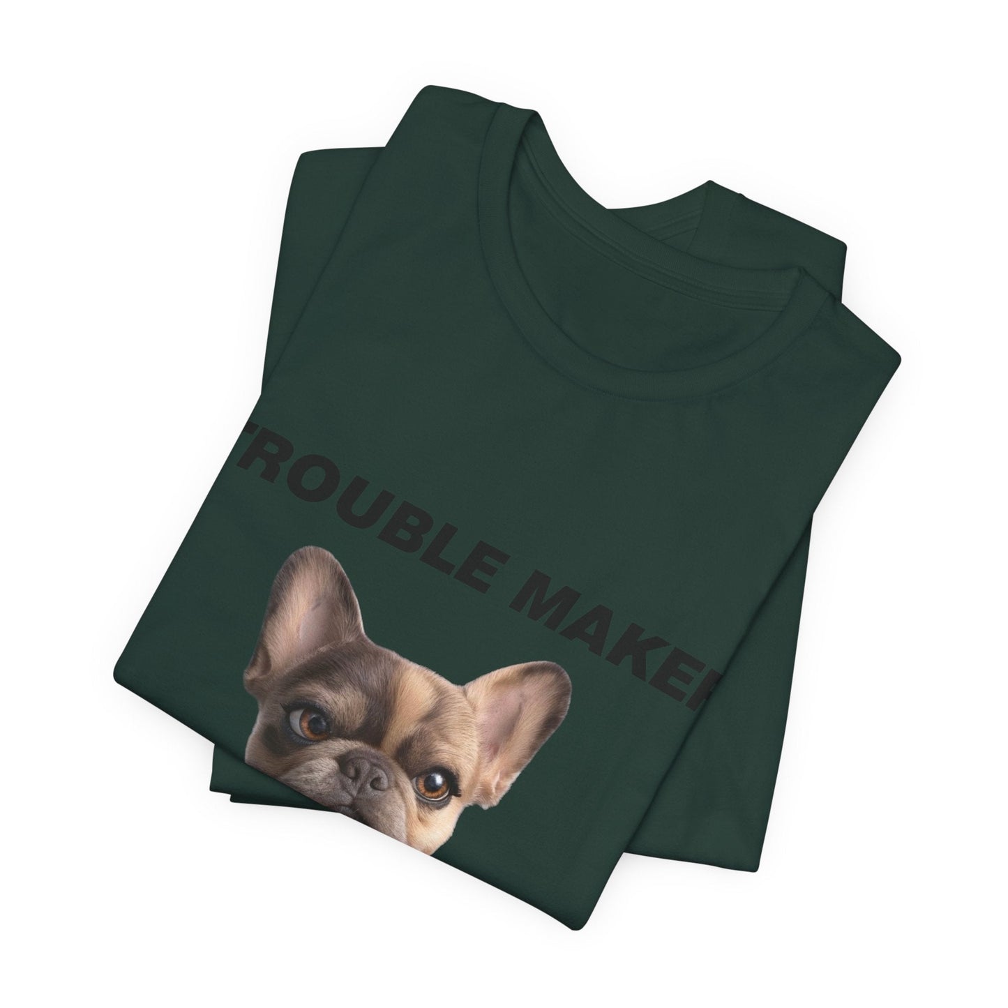 Personalized Pet T-shirt - Barkchelors Degree Collection TROUBLE MAKER| Upload Your Pet Photo & Name