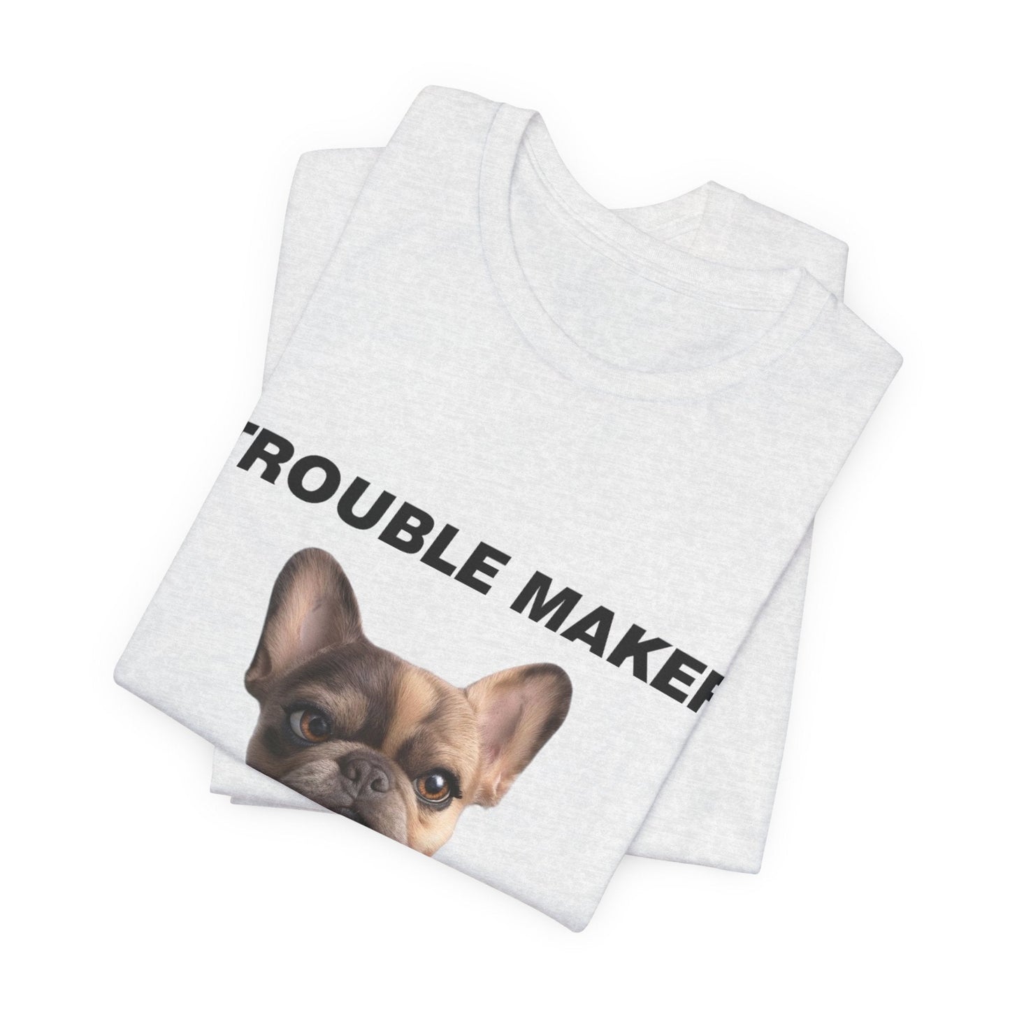 Personalized Pet T-shirt - Barkchelors Degree Collection TROUBLE MAKER| Upload Your Pet Photo & Name