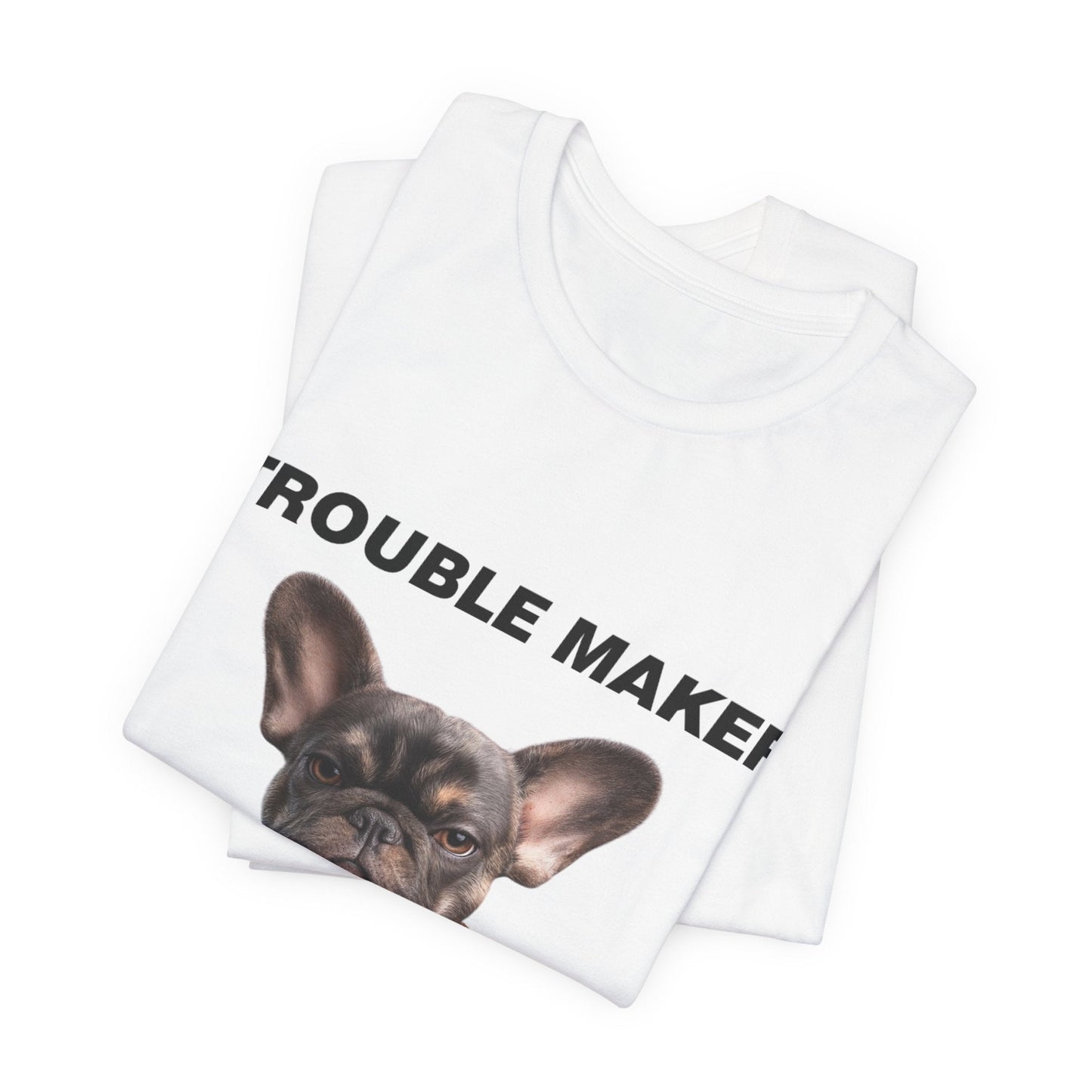 Personalized Pet T-shirt - Barkchelors Degree Collection TROUBLE MAKER| Upload Your Pet Photo & Name