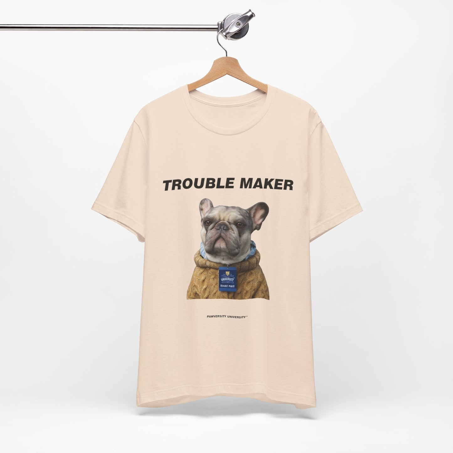 Personalized Pet T-shirt - Heritage Royal Academy TROUBLE MAKER| Upload Your Pet Photo & Name