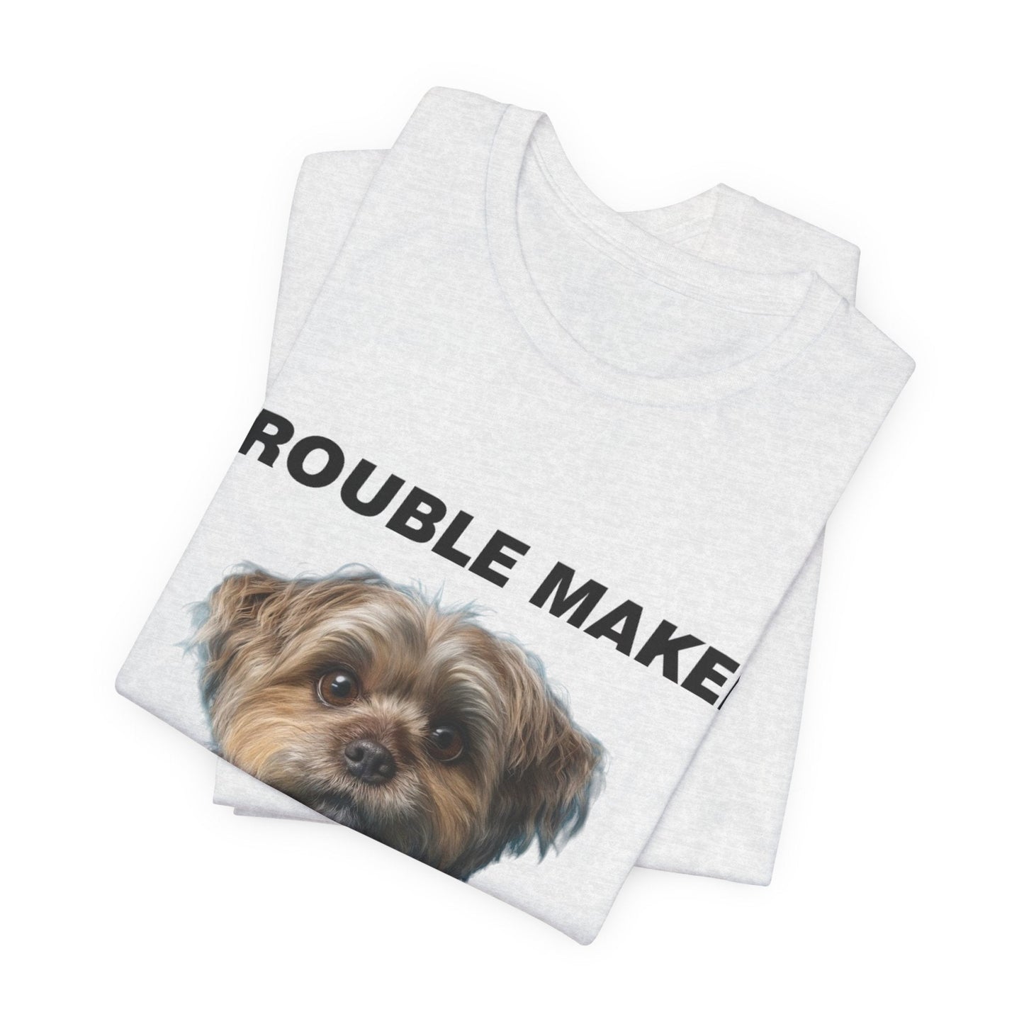 Personalized Pet T-shirt - Heritage Royal Academy TROUBLE MAKER| Upload Your Pet Photo & Name