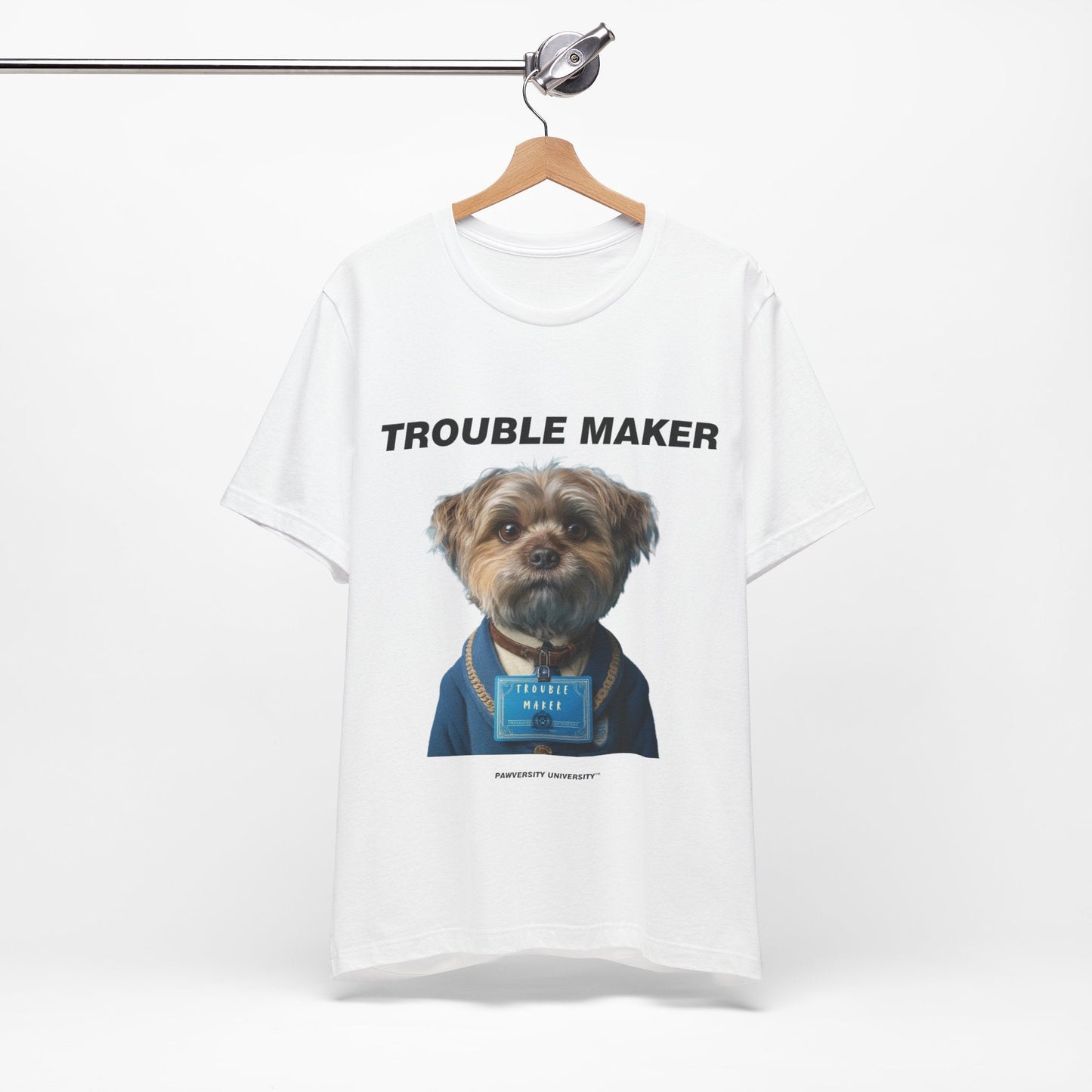 Personalized Pet T-shirt - Heritage Royal Academy TROUBLE MAKER| Upload Your Pet Photo & Name