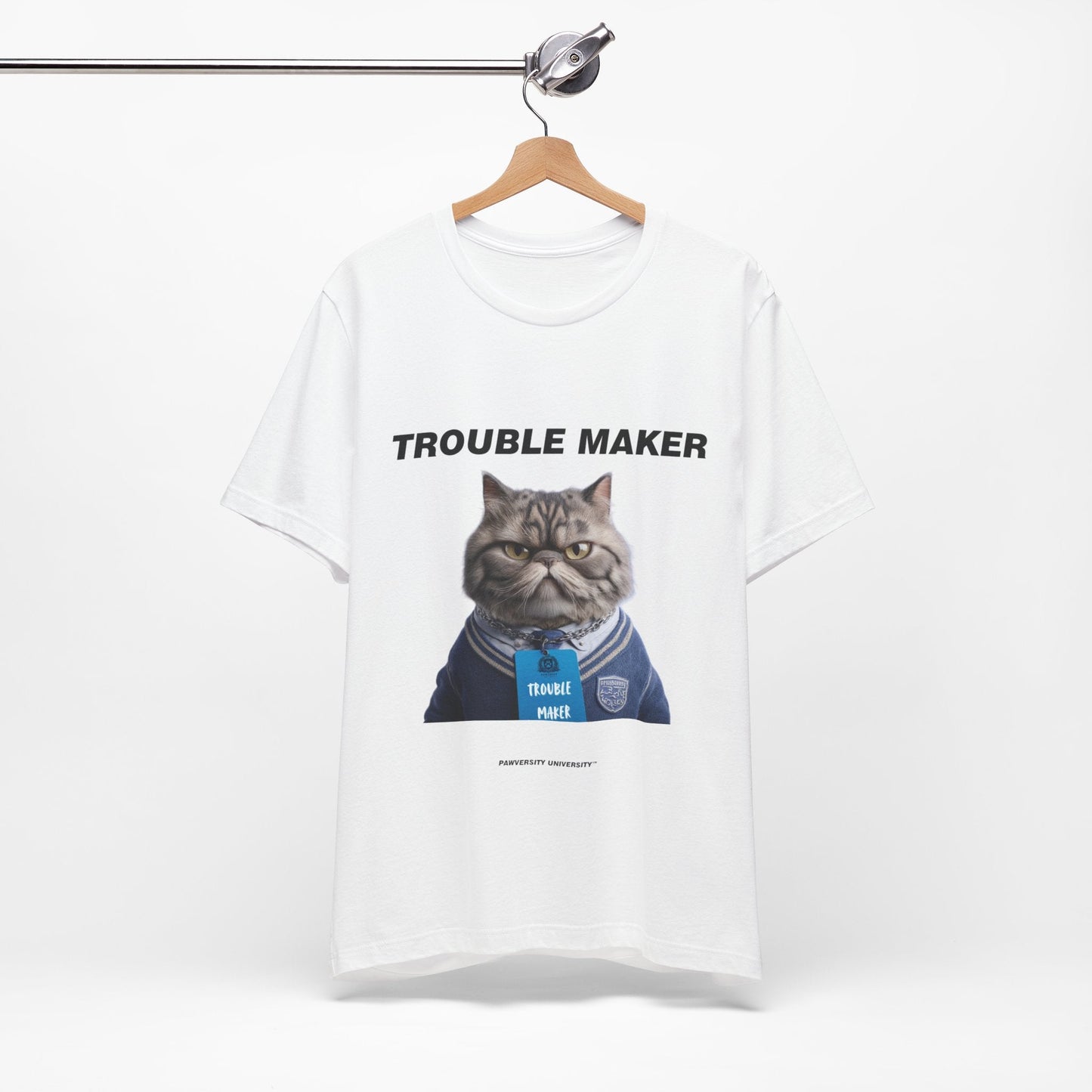Personalized Pet T-shirt - Heritage Royal Academy TROUBLE MAKER| Upload Your Pet Photo & Name