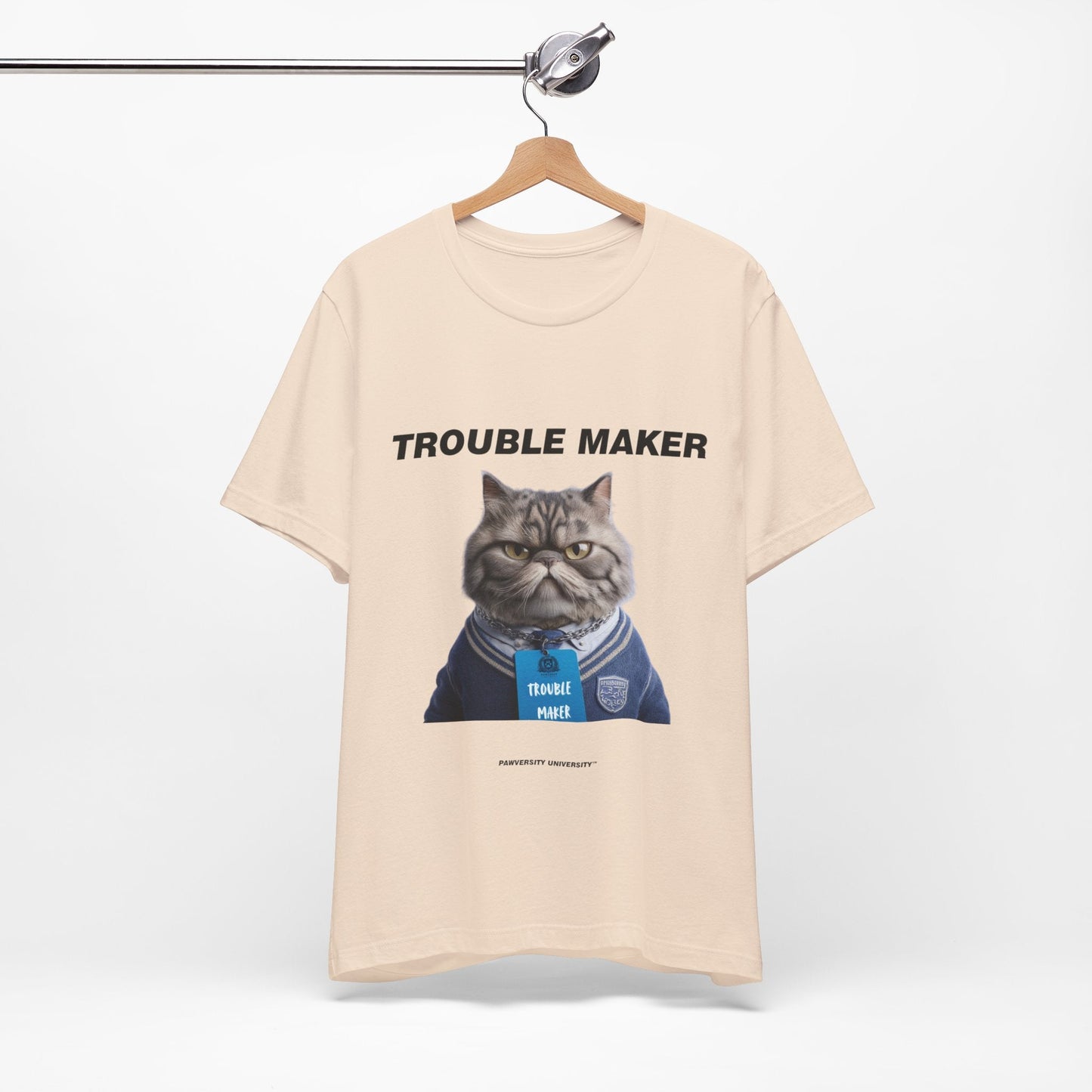 Personalized Pet T-shirt - Heritage Royal Academy TROUBLE MAKER| Upload Your Pet Photo & Name