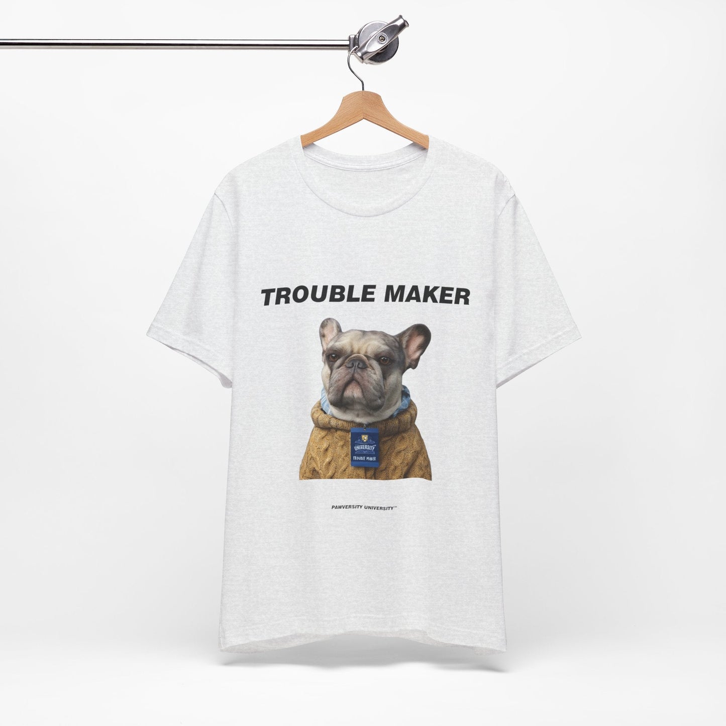 Personalized Pet T-shirt - Heritage Royal Academy TROUBLE MAKER| Upload Your Pet Photo & Name