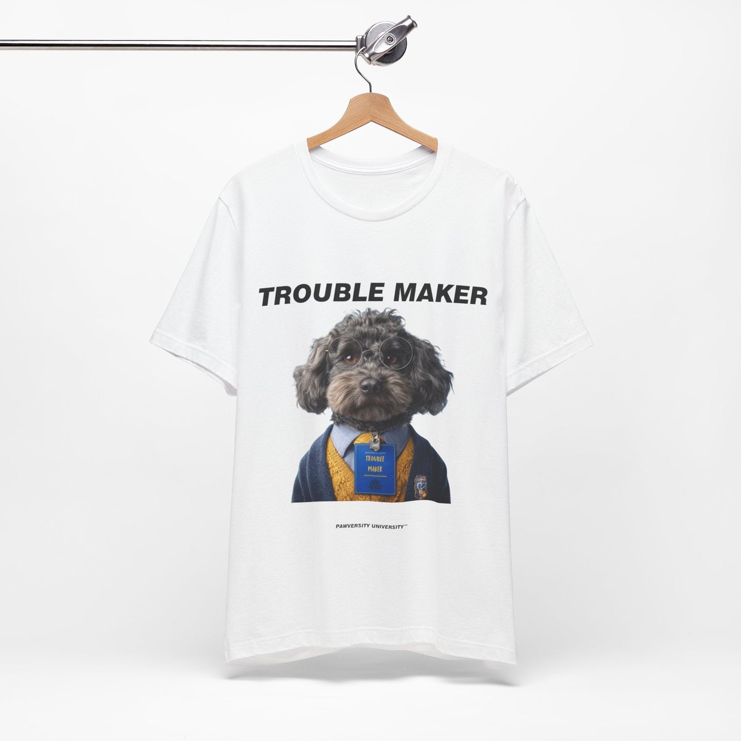 Personalized Pet T-shirt - Heritage Royal Academy TROUBLE MAKER| Upload Your Pet Photo & Name