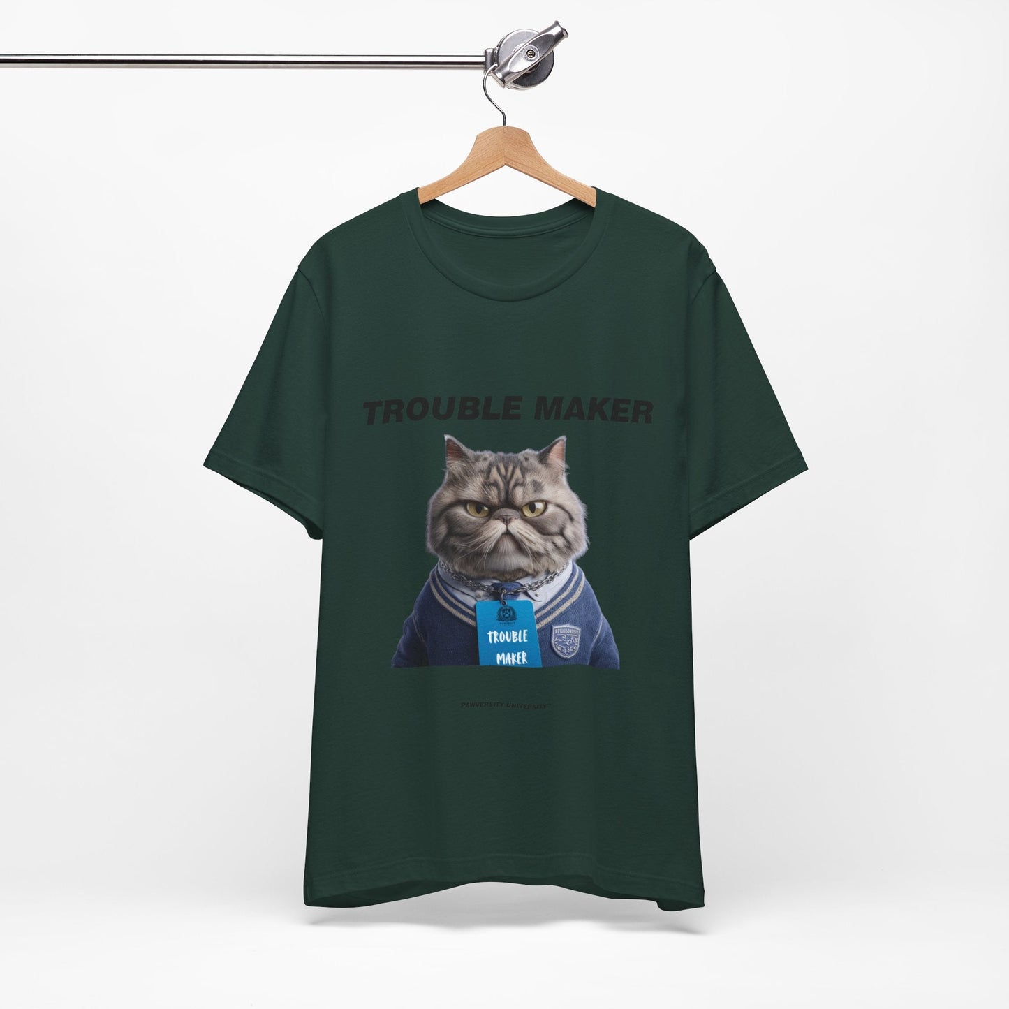 Personalized Pet T-shirt - Heritage Royal Academy TROUBLE MAKER| Upload Your Pet Photo & Name