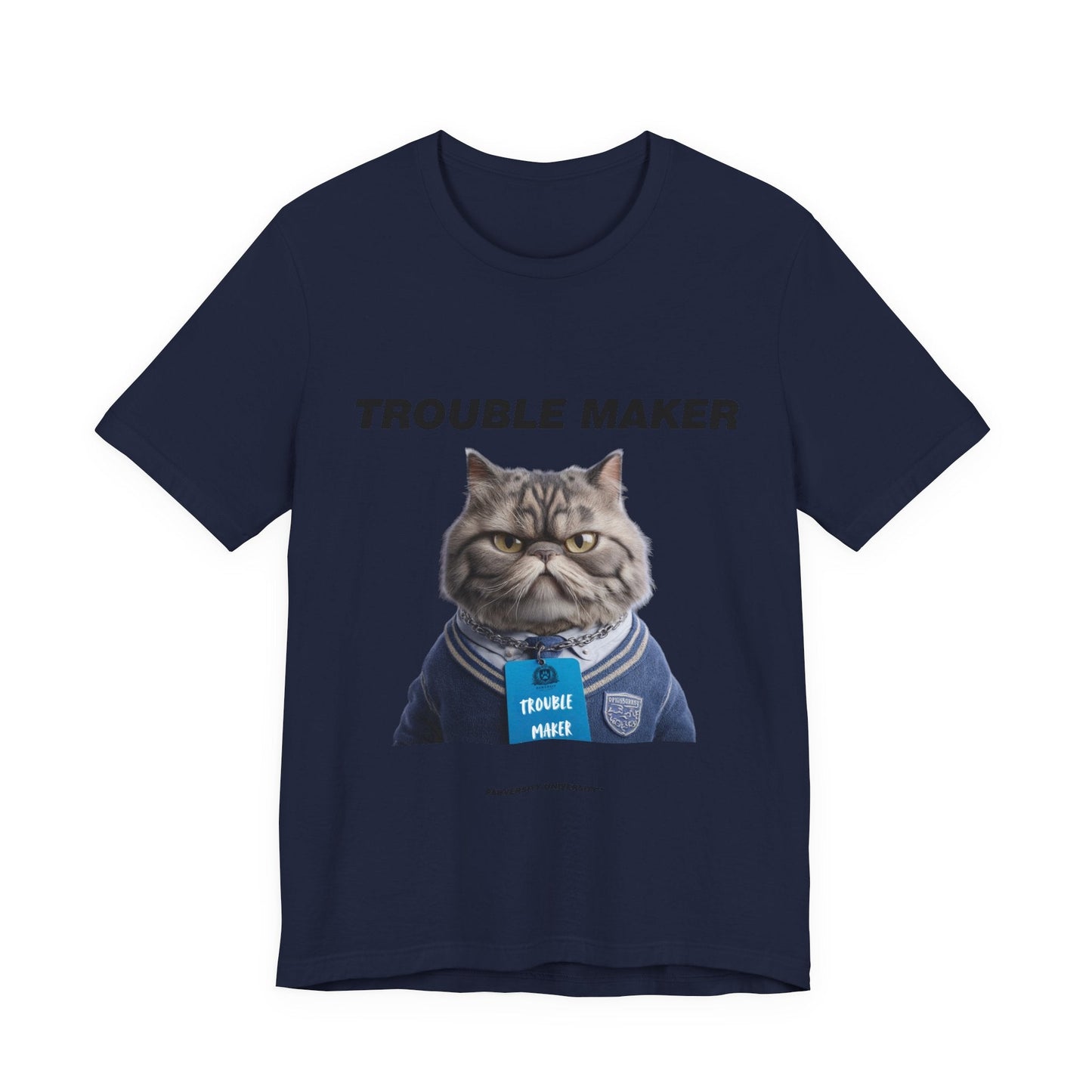Personalized Pet T-shirt - Heritage Royal Academy TROUBLE MAKER| Upload Your Pet Photo & Name