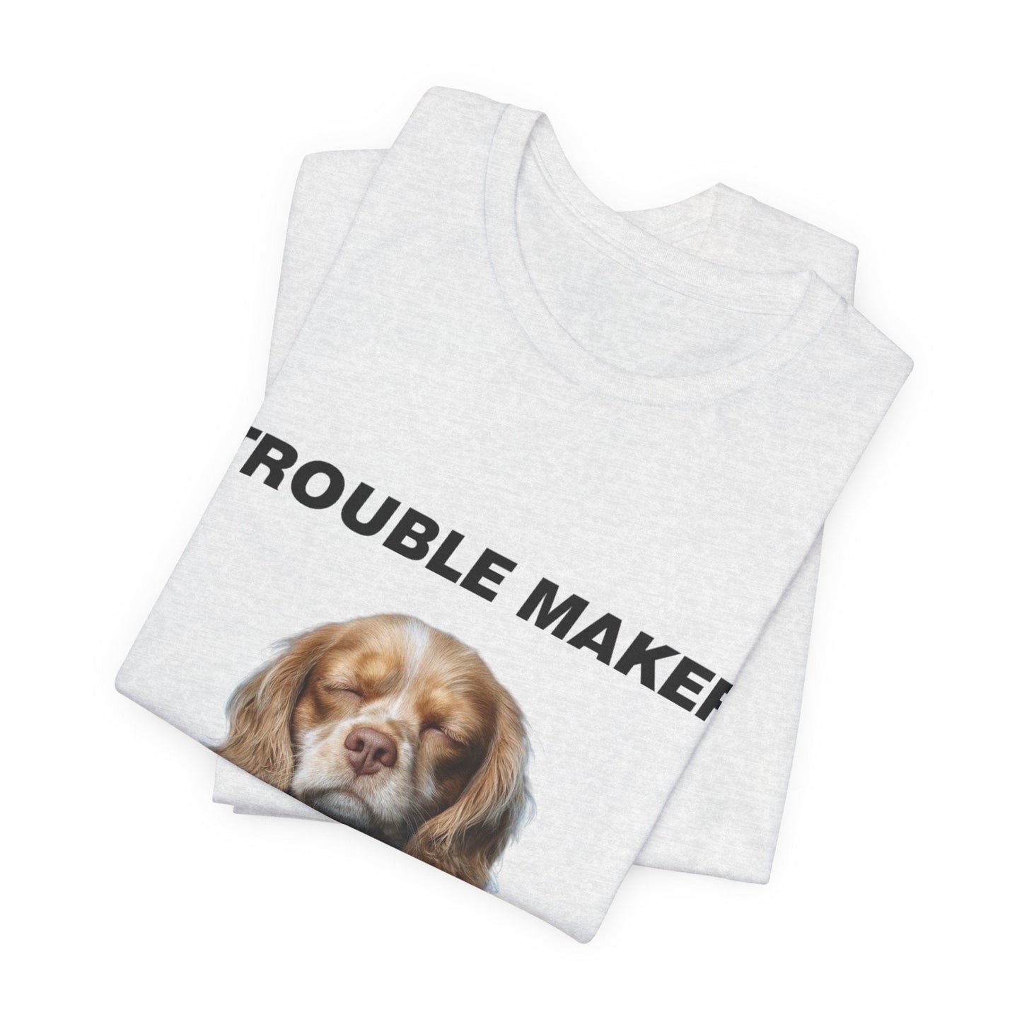 Personalized Pet T-shirt - Prestige Royal Academy TROUBLE MAKER| Upload Your Pet Photo & Name