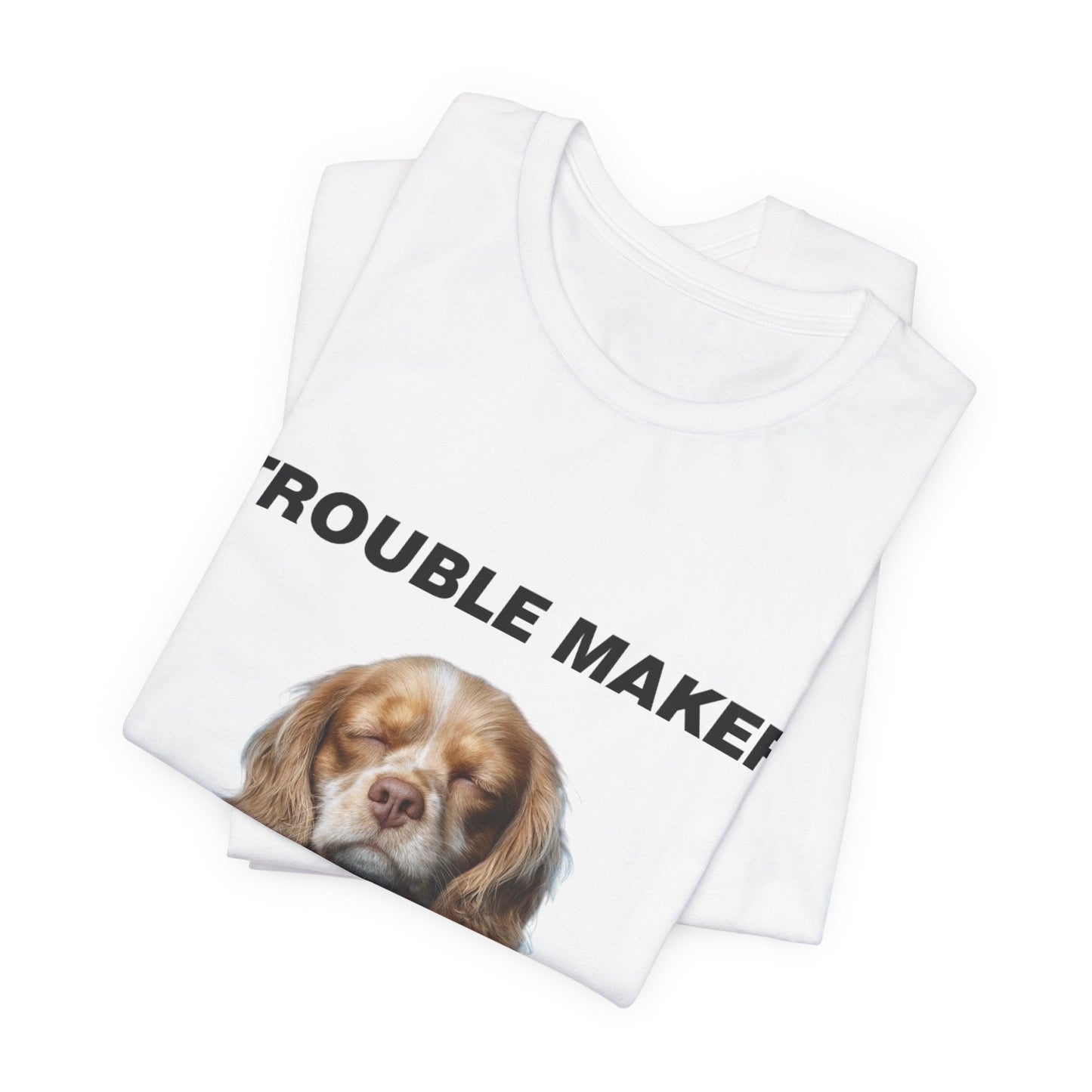 Personalized Pet T-shirt - Prestige Royal Academy TROUBLE MAKER| Upload Your Pet Photo & Name