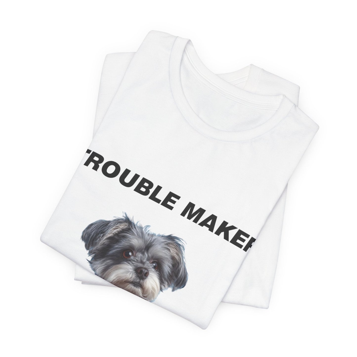 Personalized Pet T-shirt - Prestige Royal Academy TROUBLE MAKER| Upload Your Pet Photo & Name