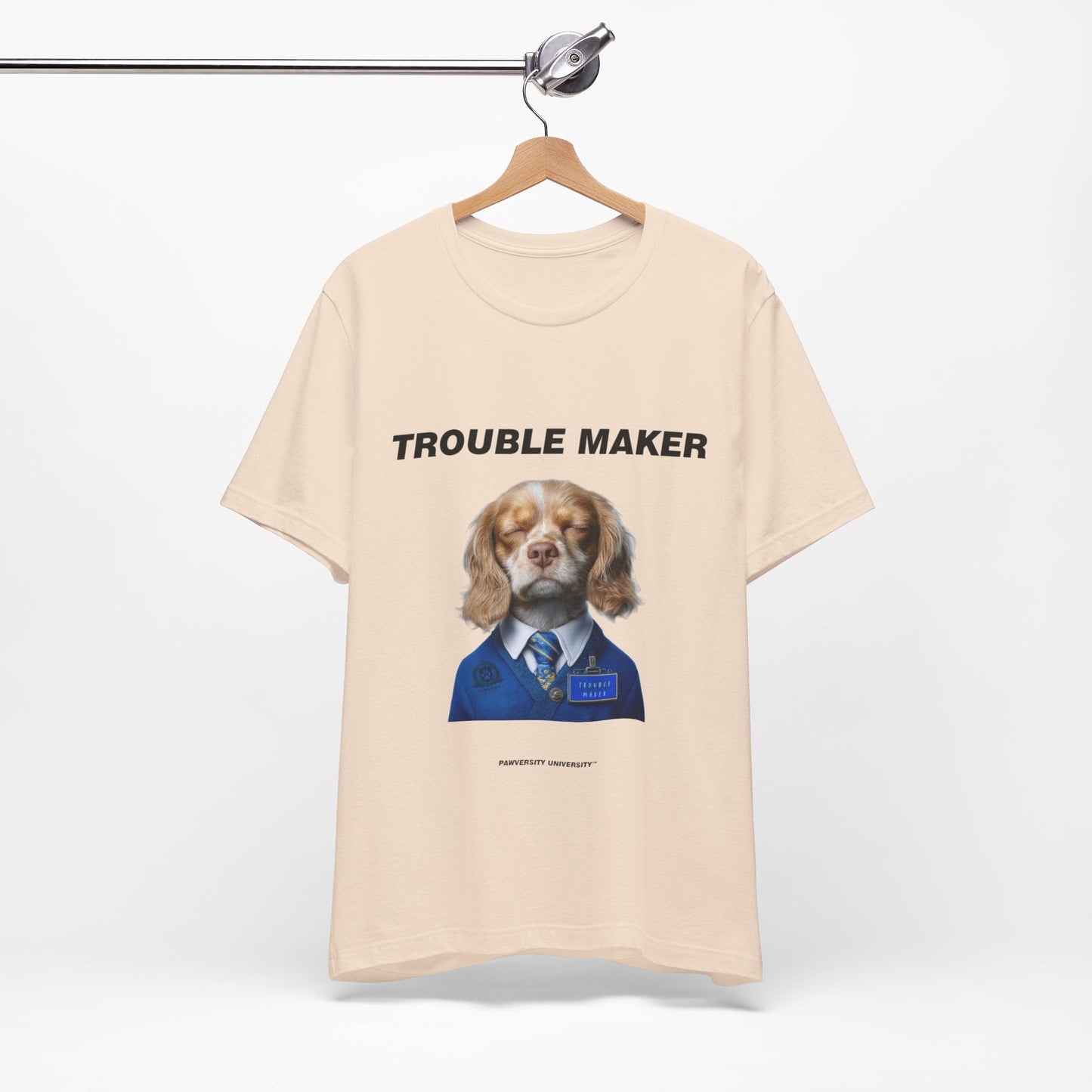 Personalized Pet T-shirt - Prestige Royal Academy TROUBLE MAKER| Upload Your Pet Photo & Name