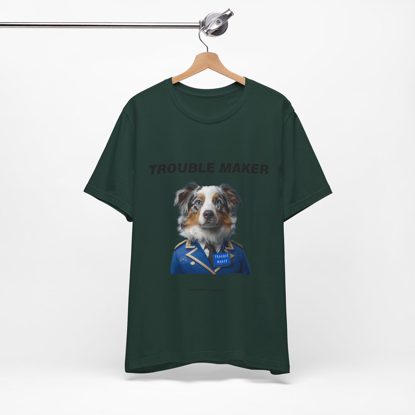 Personalized Pet T-shirt - Prestige Royal Academy TROUBLE MAKER| Upload Your Pet Photo & Name