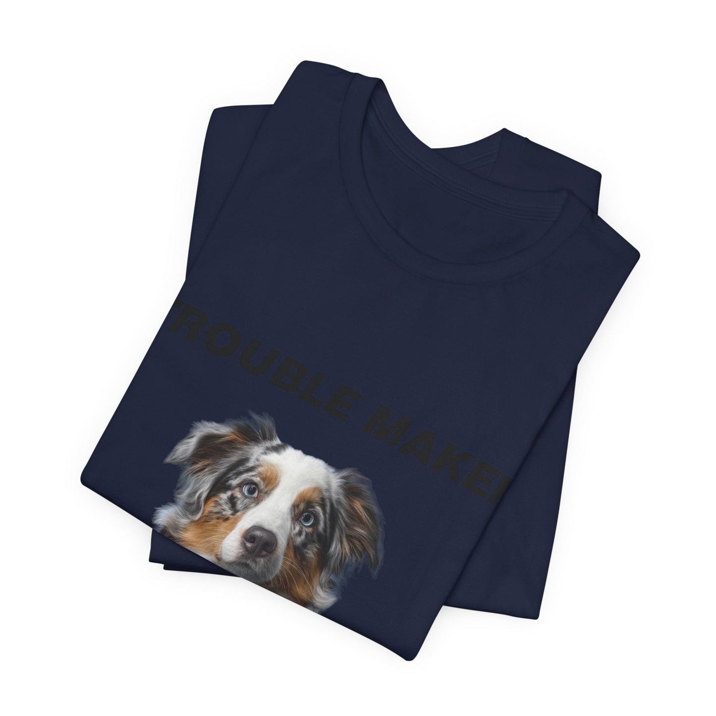 Personalized Pet T-shirt - Prestige Royal Academy TROUBLE MAKER| Upload Your Pet Photo & Name